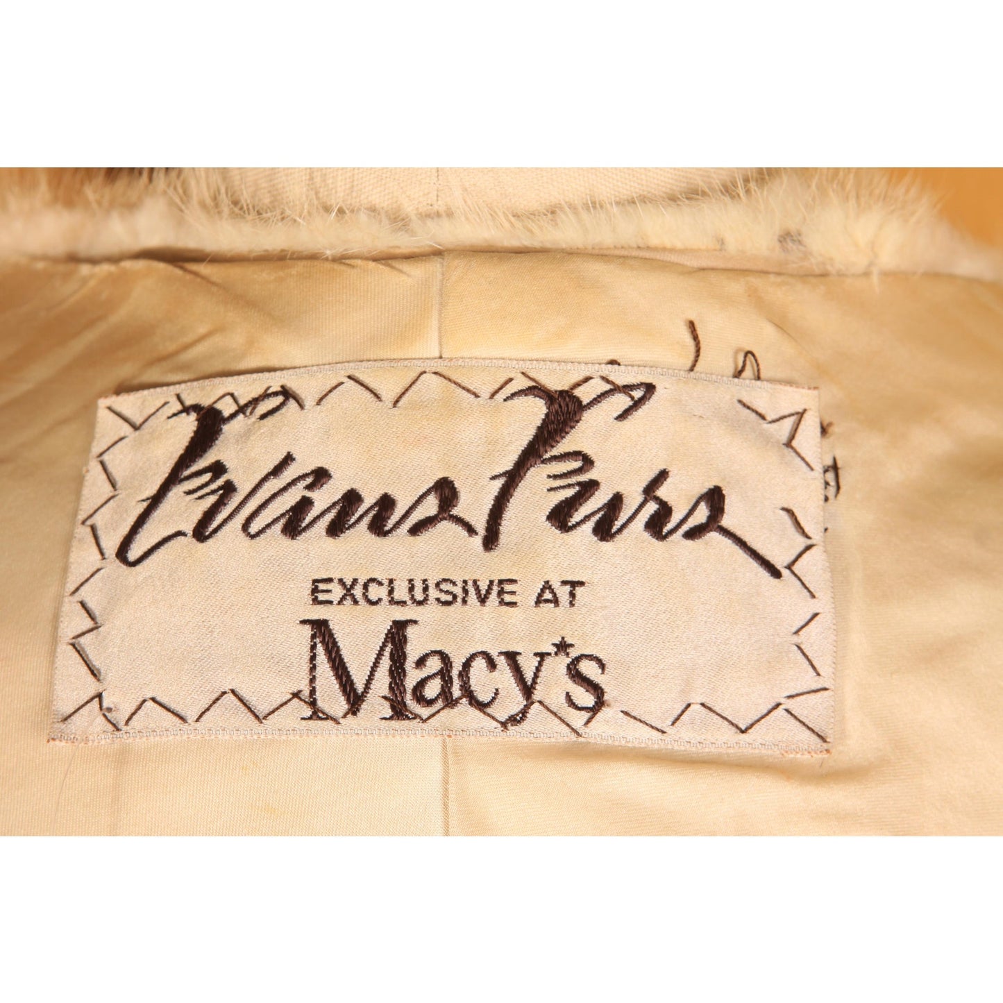 1950s Blonde Cream Mink Fur Shawl Wrap by Evan's Furs