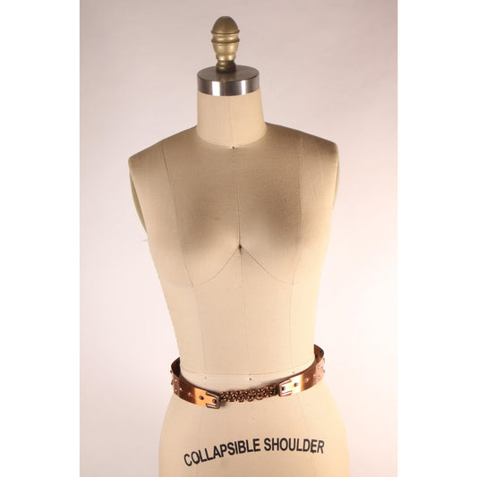 1950s Copper Chain Studded Metal Belt by Renoir -S