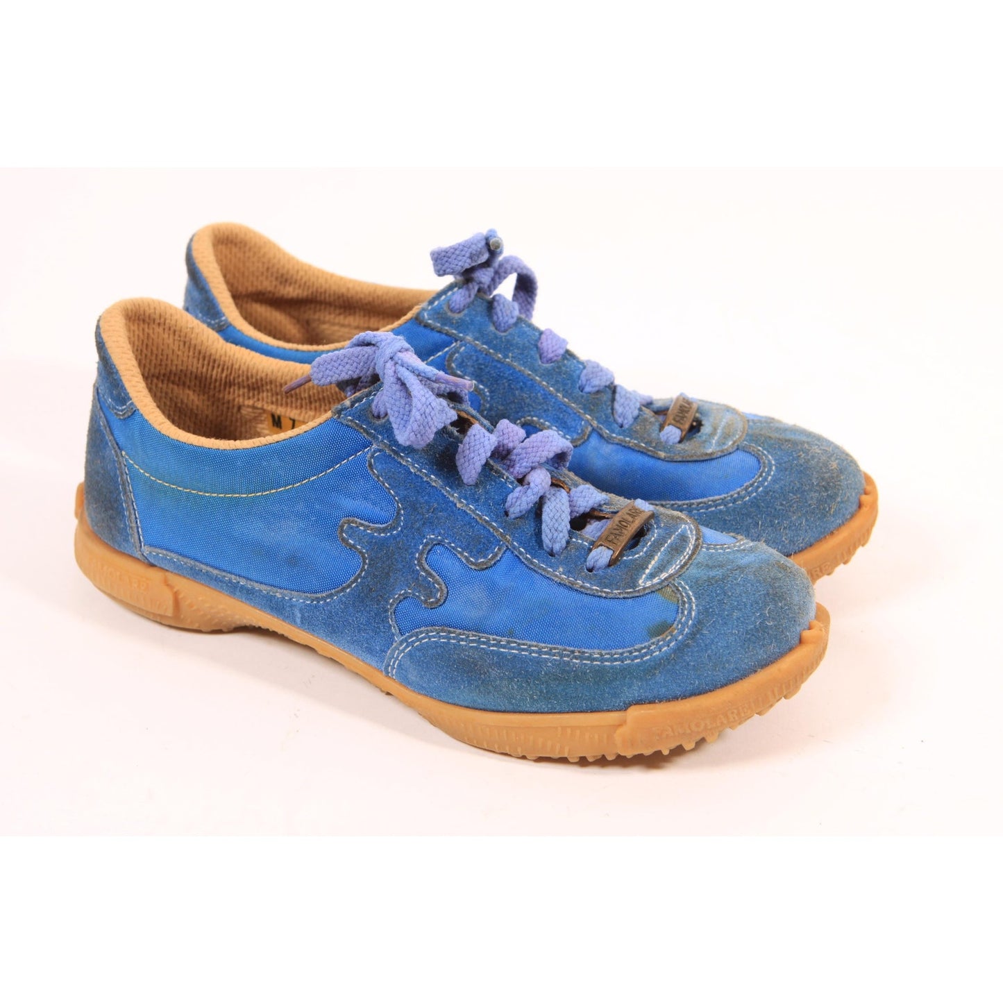 1970s Blue Suede Leather Tennis Shoes Sneakers by Wingnut Famolare-Size 7