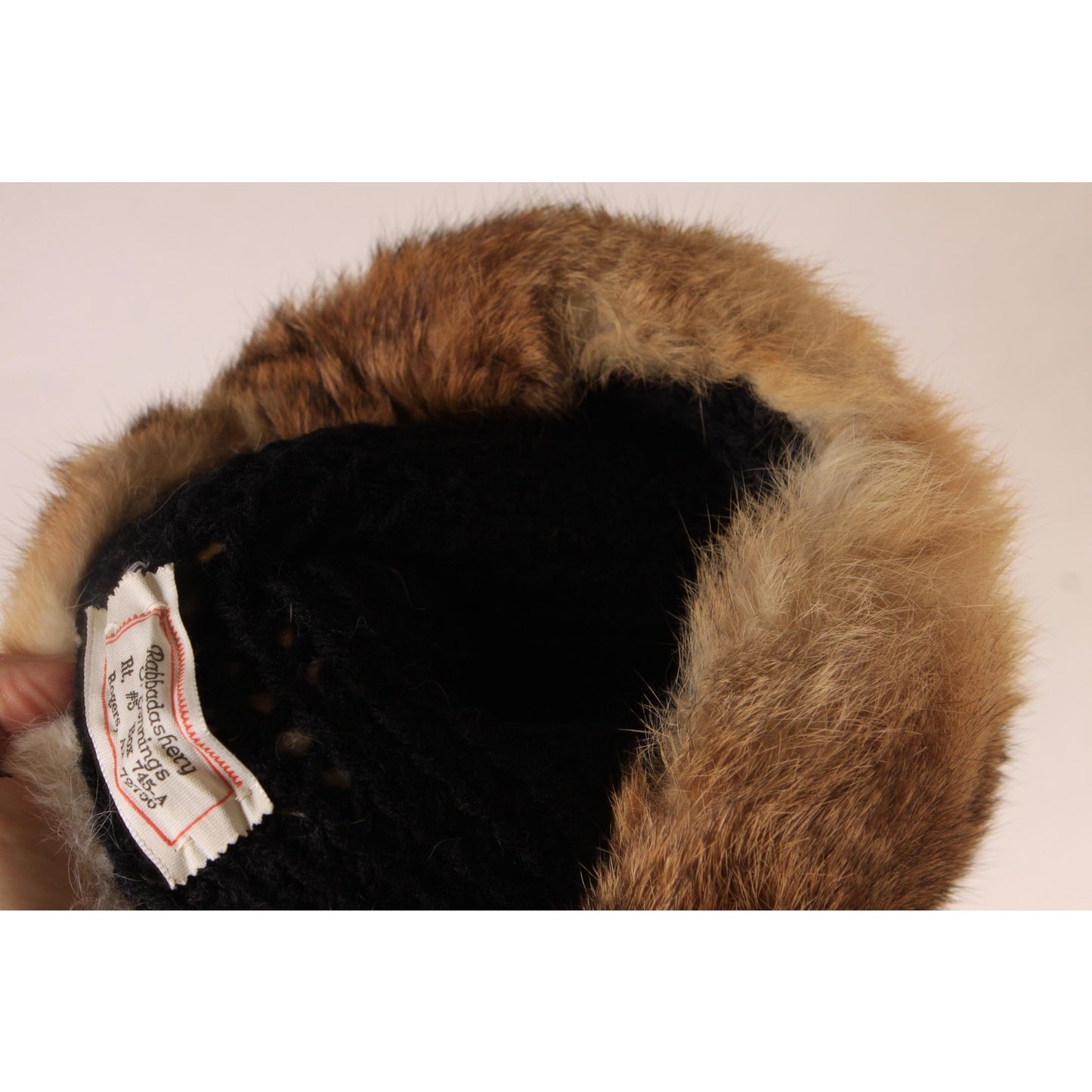 1970s Rabbit Fur Winter Cap Hat by Rabbadashery & Jennings