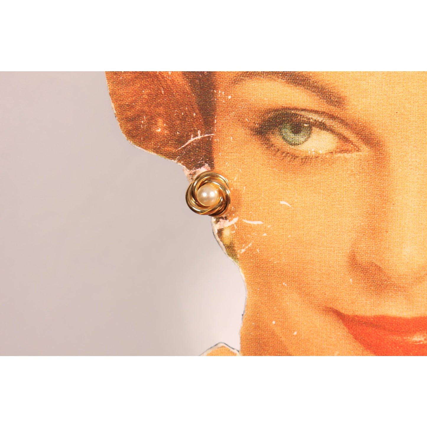 1950s Gold Tone Metal and Faux Pearl Clip On and Screw Back Earrings