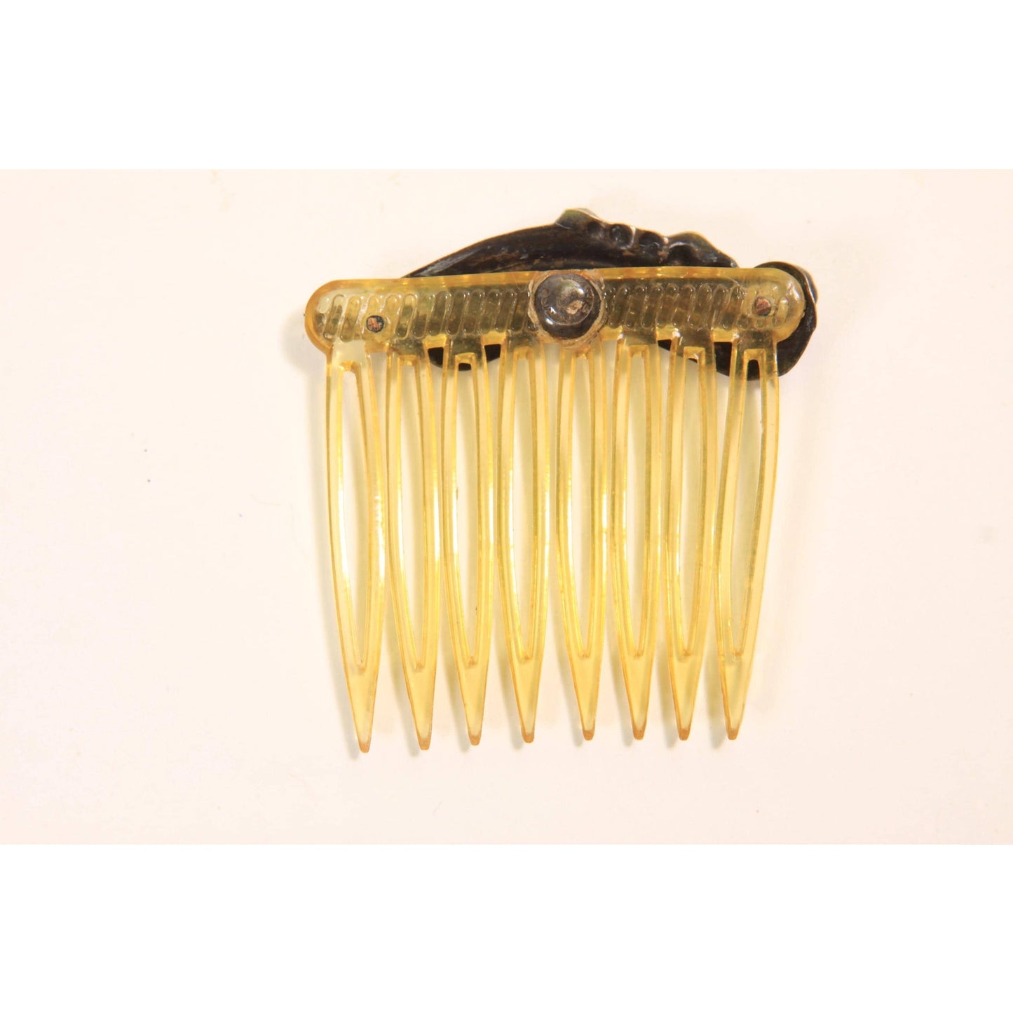 1930s 1940s Silver and Purple Stone Single Hair Comb