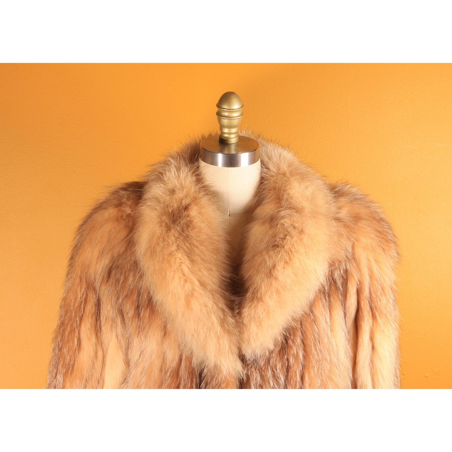 1970s Brown Fox Fur Long Sleeve Coat by Saga Fox Fur for PD Furs -L