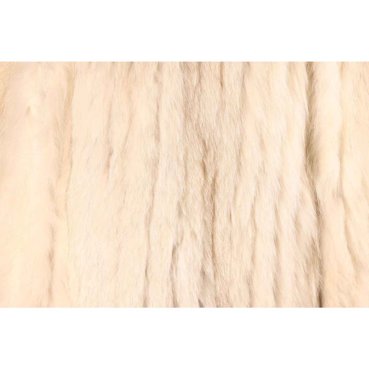 Late 1970s Early 1980s White and Gray Fox Fur Long Sleeve Coat -S