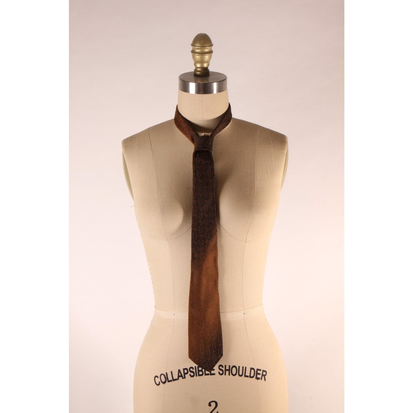 1950s Black and Brown Ombre Fade Necktie Tie by Webley