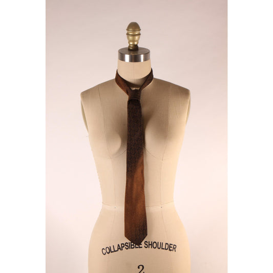 1950s Black and Brown Ombre Fade Necktie Tie by Webley