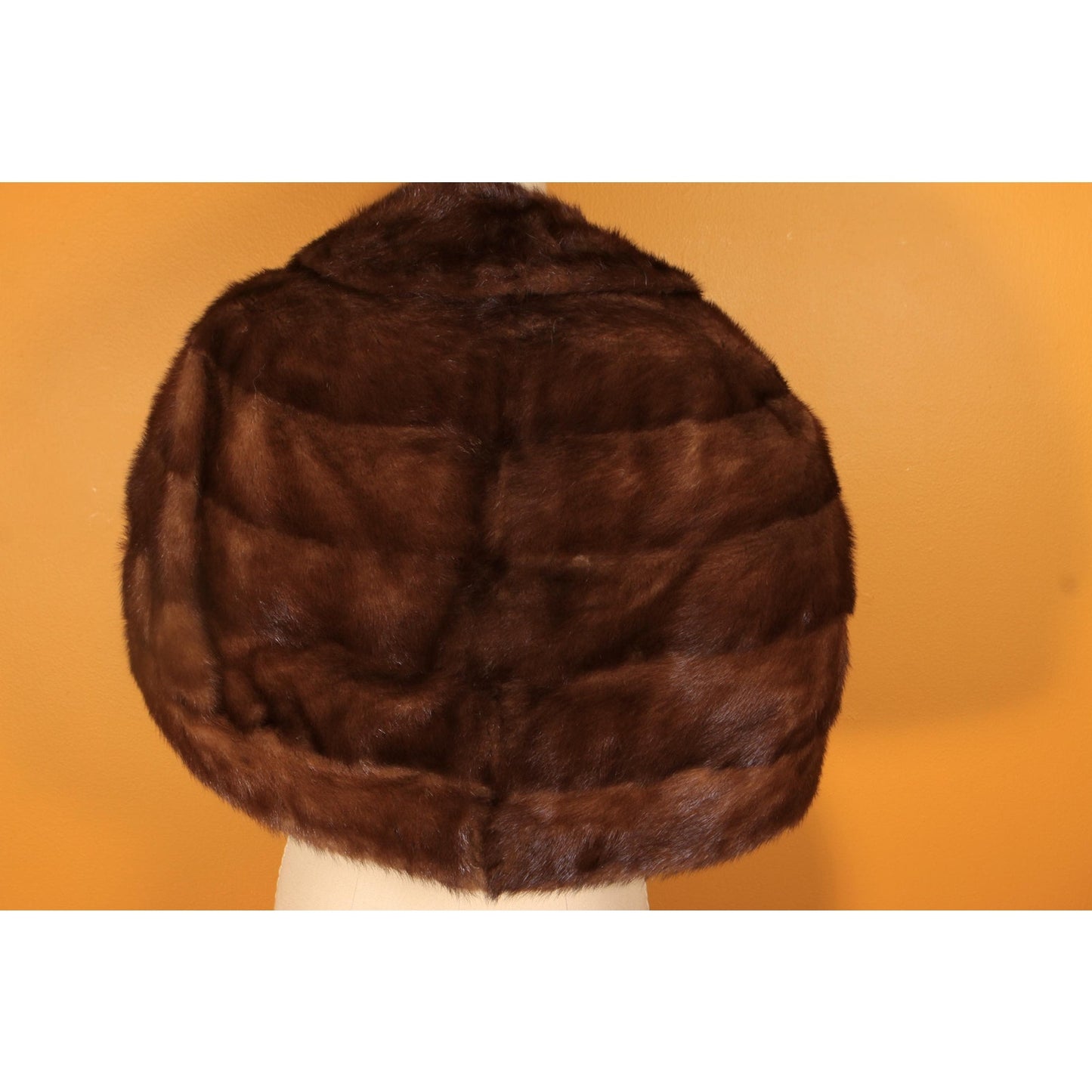 1950s Dark Brown Mink Fur Wrap Shawl