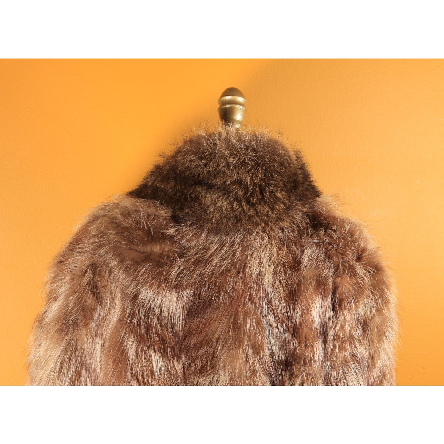 1950s Brown and Gray Long Sleeve Raccoon Fur Coat by Polar Crown Furs by McDaniel's -L