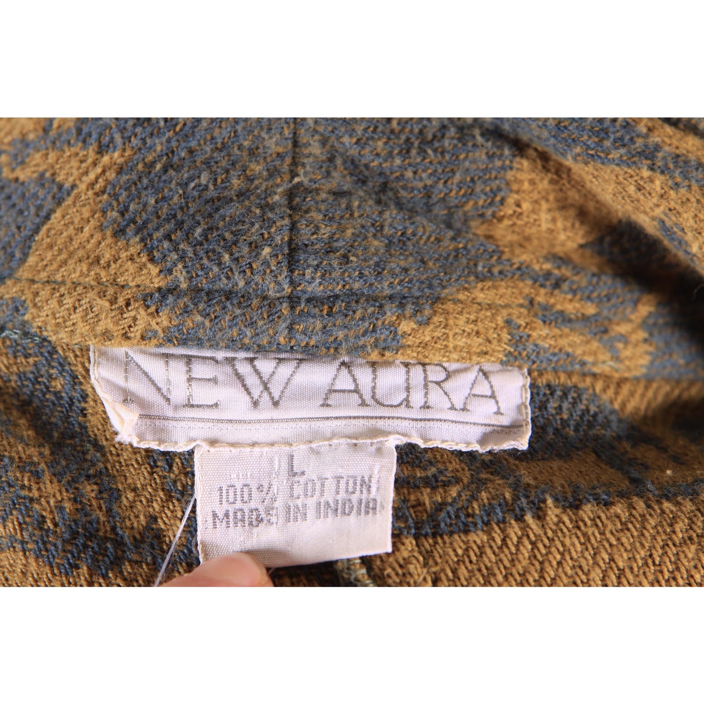 1980s 1990s Gray Green and Yellow Beige Novelty Western Wear Cowboy and Horse Button Down Jacket by New Aura -L