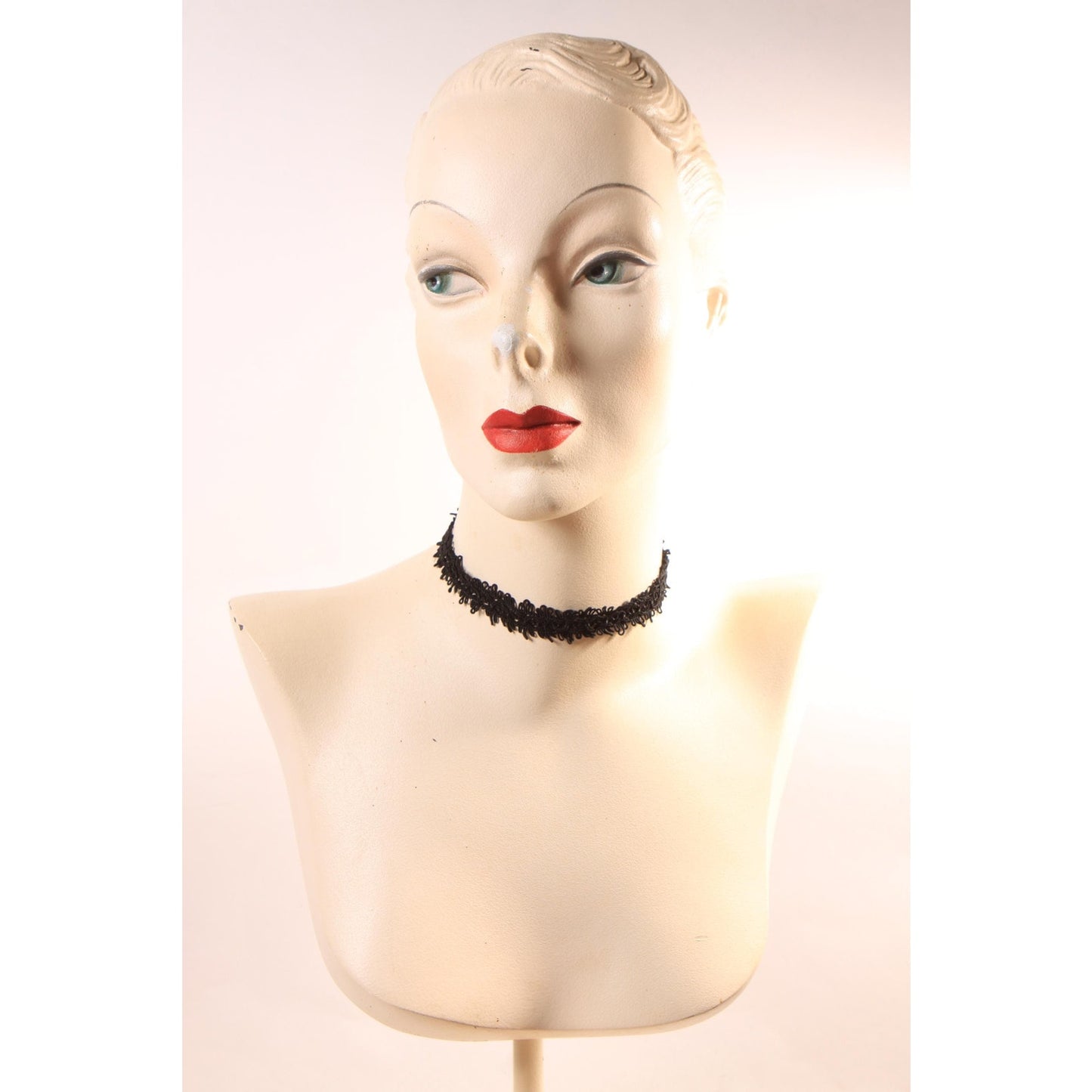 1970s Black Lace Gothic Choker Necklace