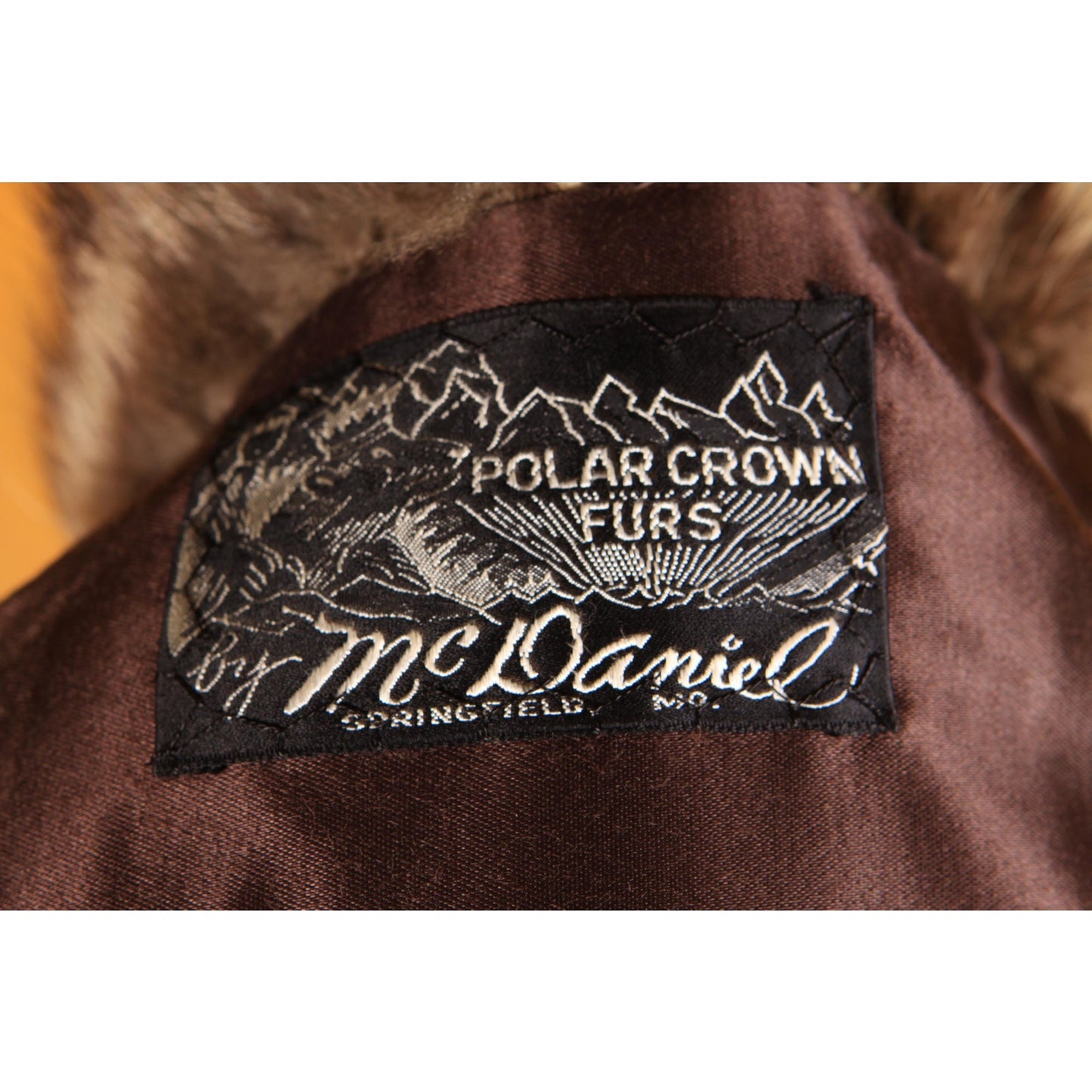 1950s Brown and Gray Long Sleeve Raccoon Fur Coat by Polar Crown Furs by McDaniel's -L