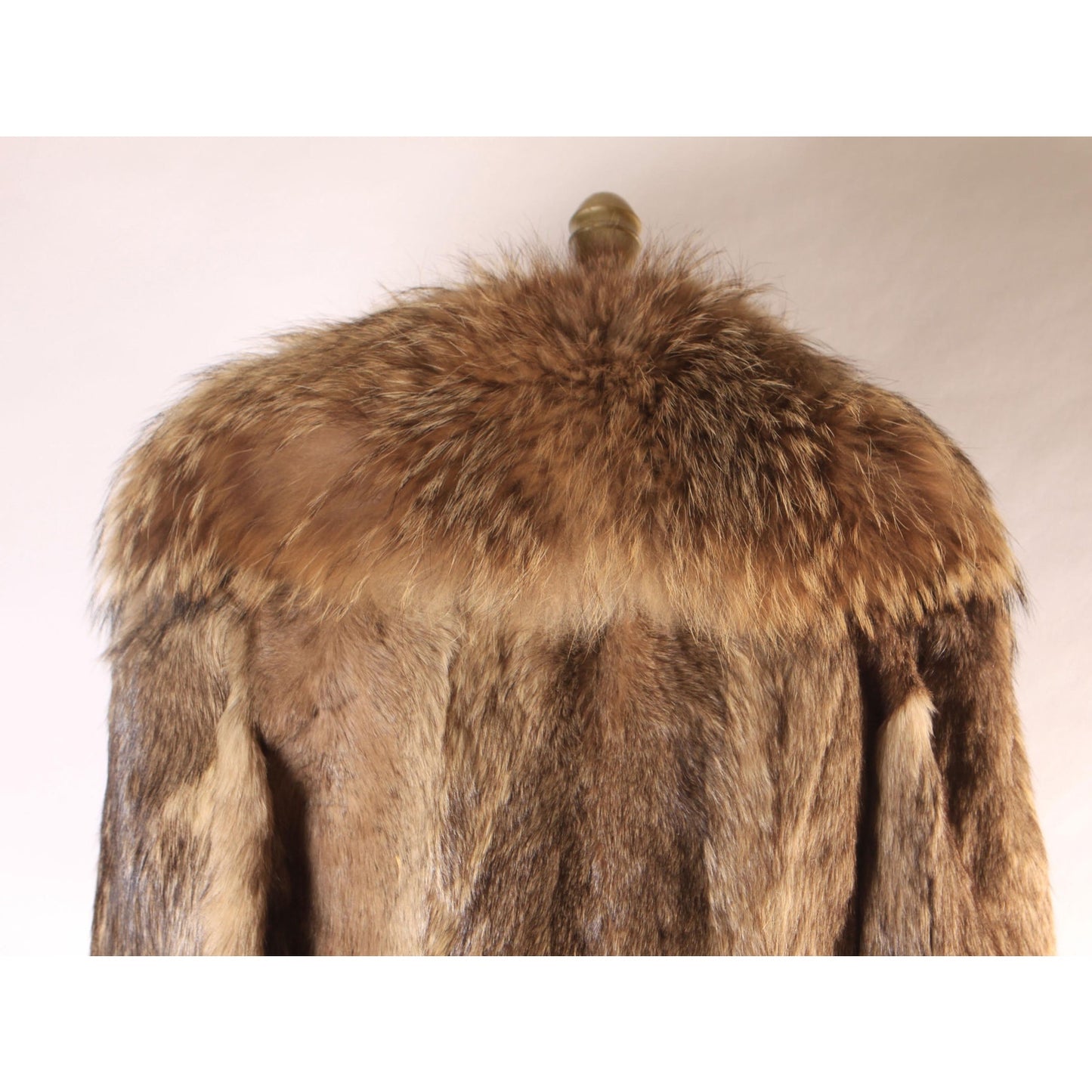 1970s Raccoon Fur Long Sleeve Quilted Lining Princess Coat
