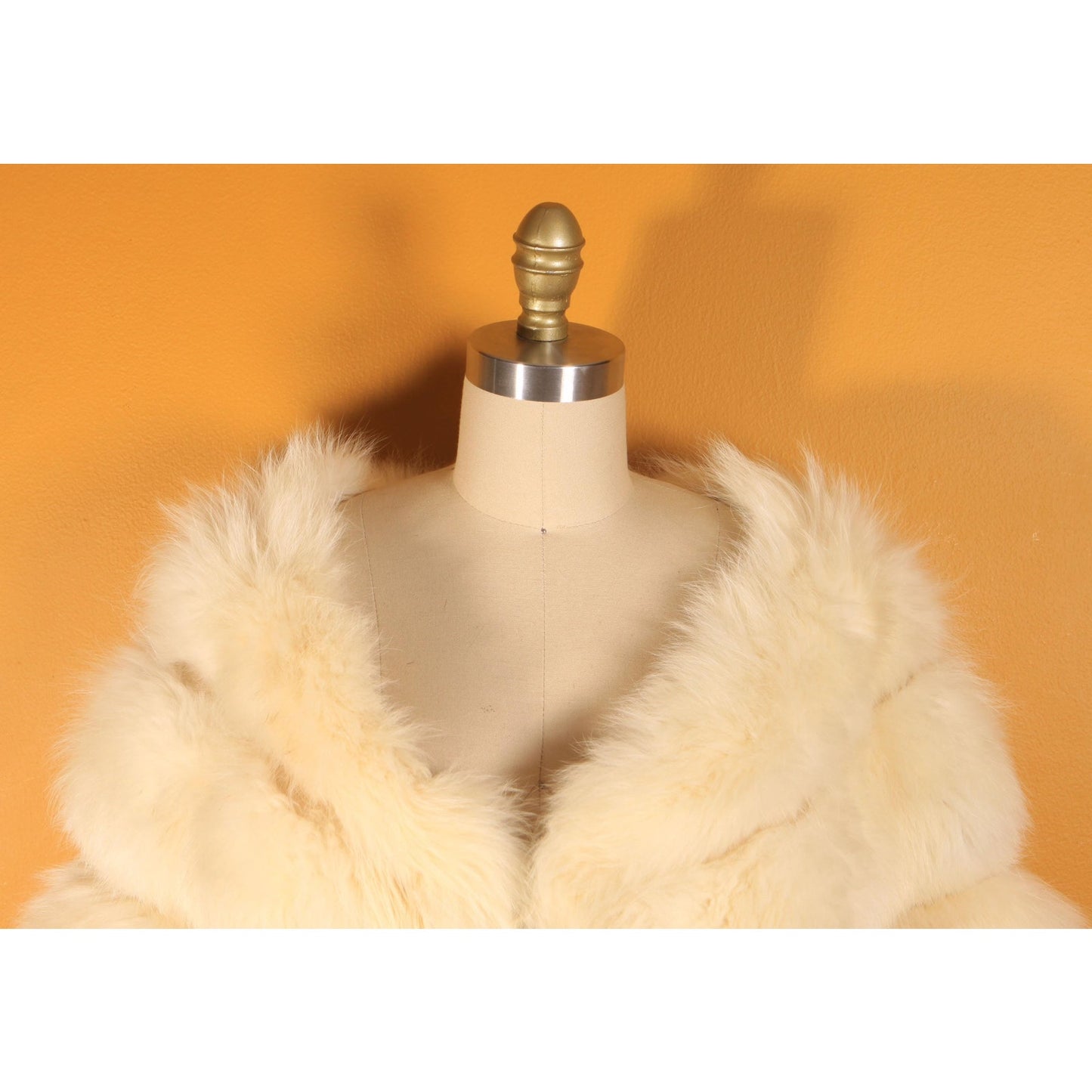 1950s White Cream Fox Fur Coat Wrap by Aulabaugh Omaha