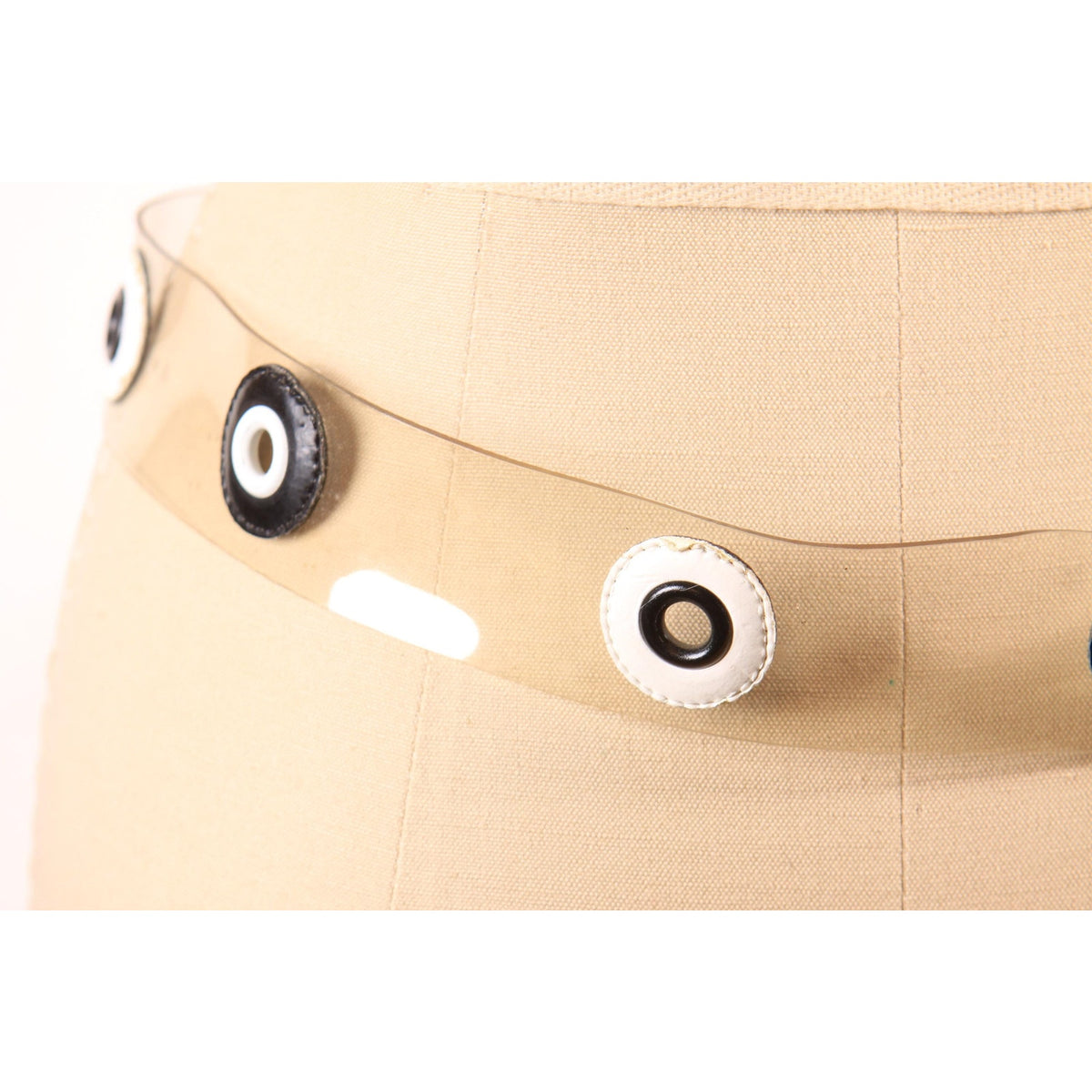 1990s Y2K Clear, Black and White Plastic Mod Circle Belt