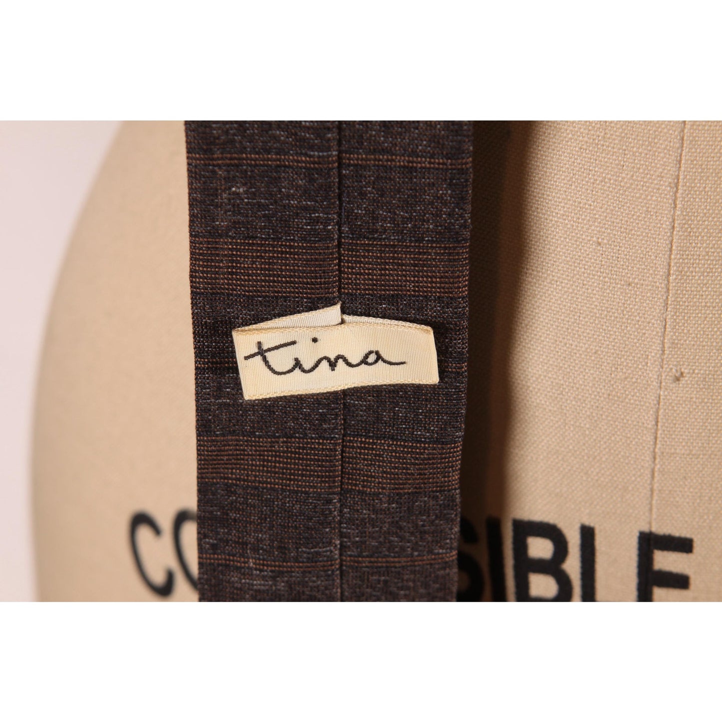 1950s Brown and Gray Striped Square End Necktie Tie by Tina