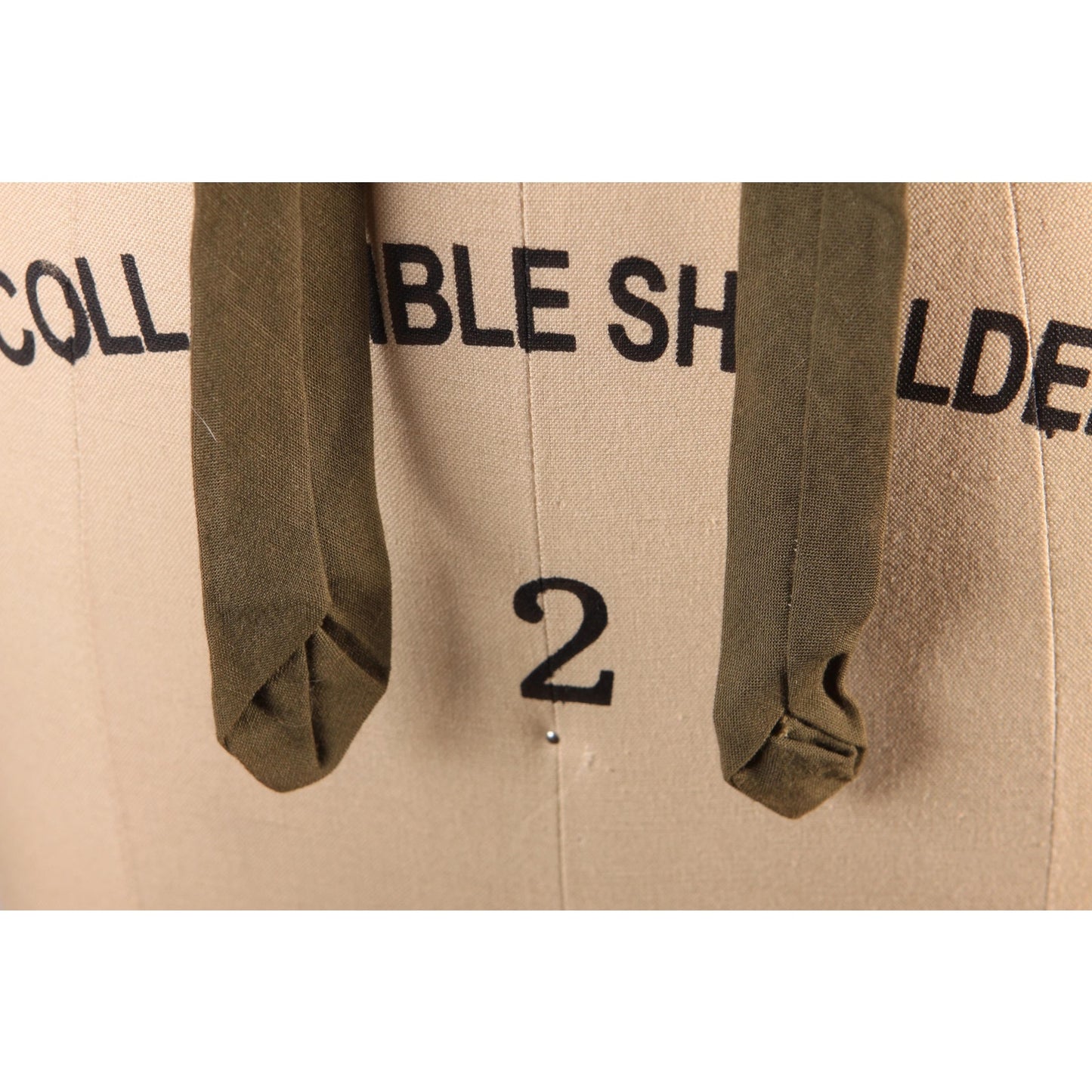 1950s Army Green Skinny Necktie Tie