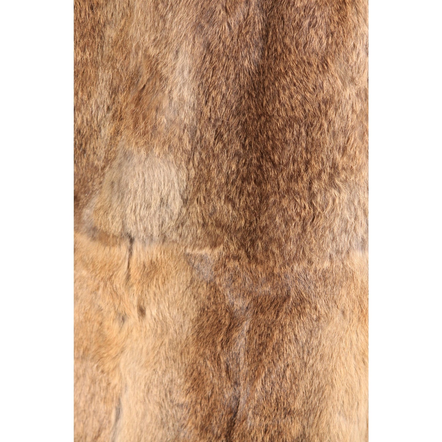 1970s Brown and Gray Rabbit Fur and Shearling Trim Collar Coat by Montgomery Ward -M-L