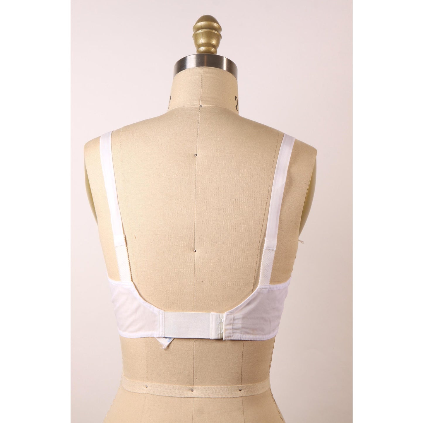 1970s Does 1950s White Floral Embroidery Open Bust Pin Up Style Bra by Gelmart-38B