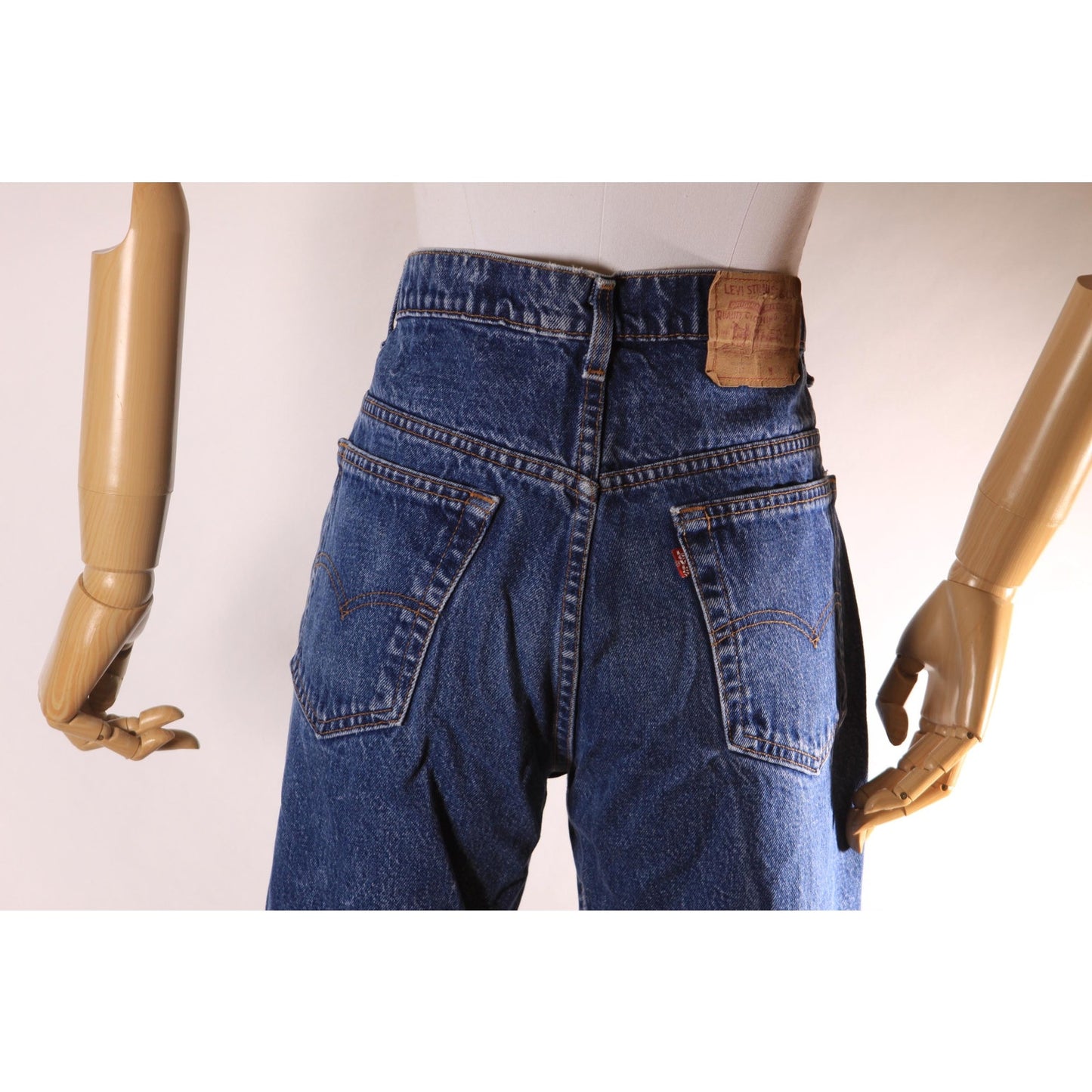 1980s Blue Denim 517 Mens Red Tab Jeans by Levi's - 36x29