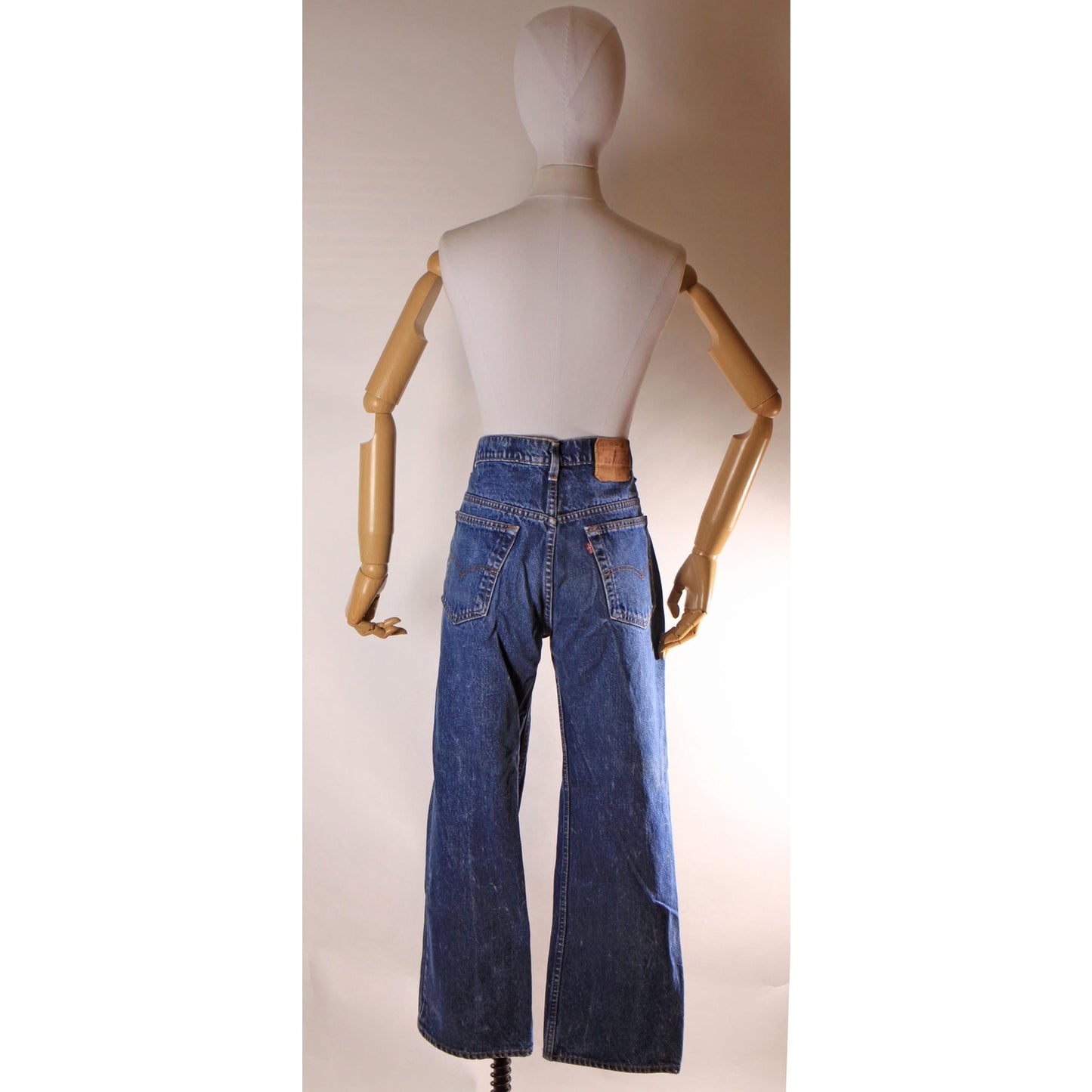 1980s Blue Denim 517 Mens Red Tab Jeans by Levi's - 36x29