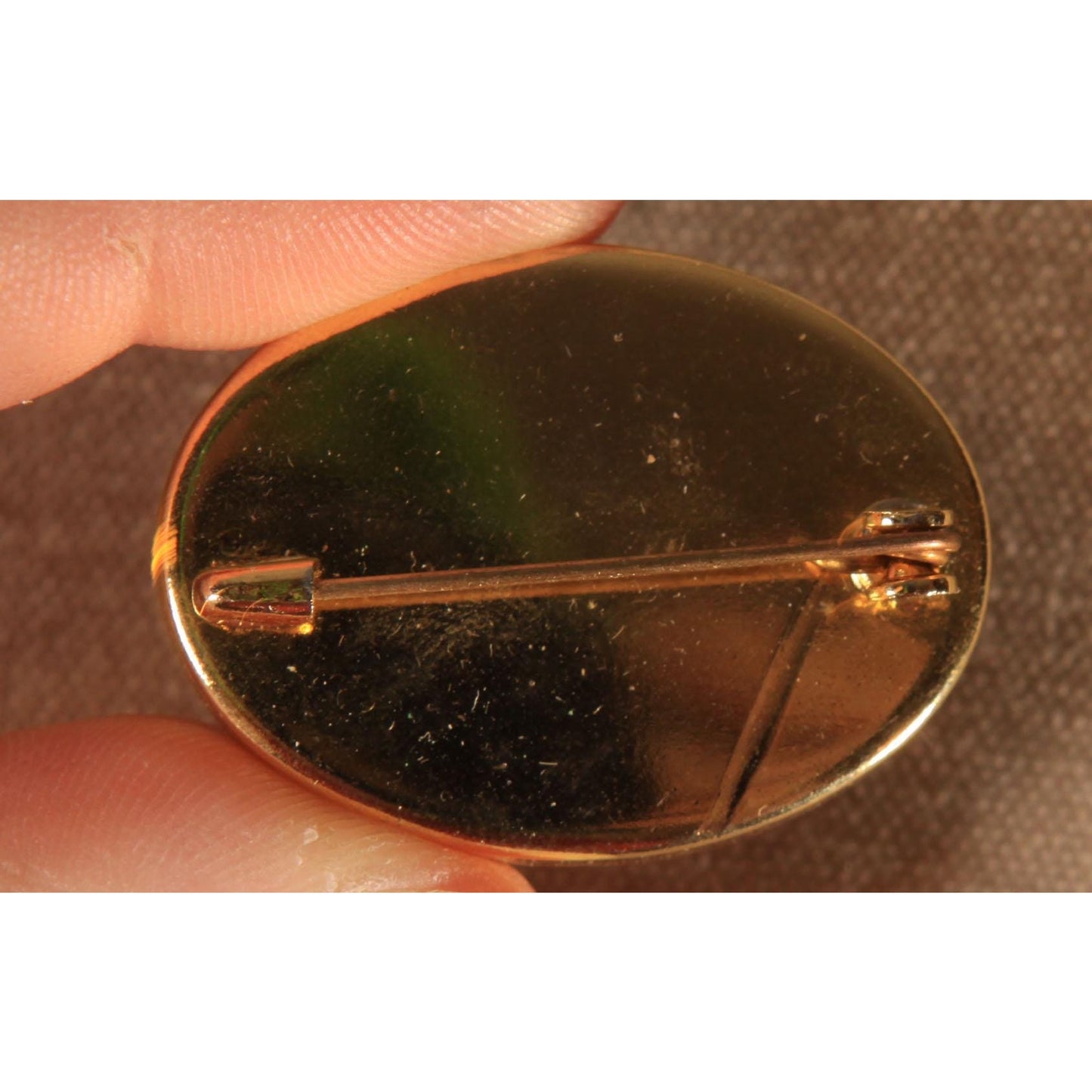 1950s Floral Multi-Colored Oval Shape Mosaic Italian Brooch