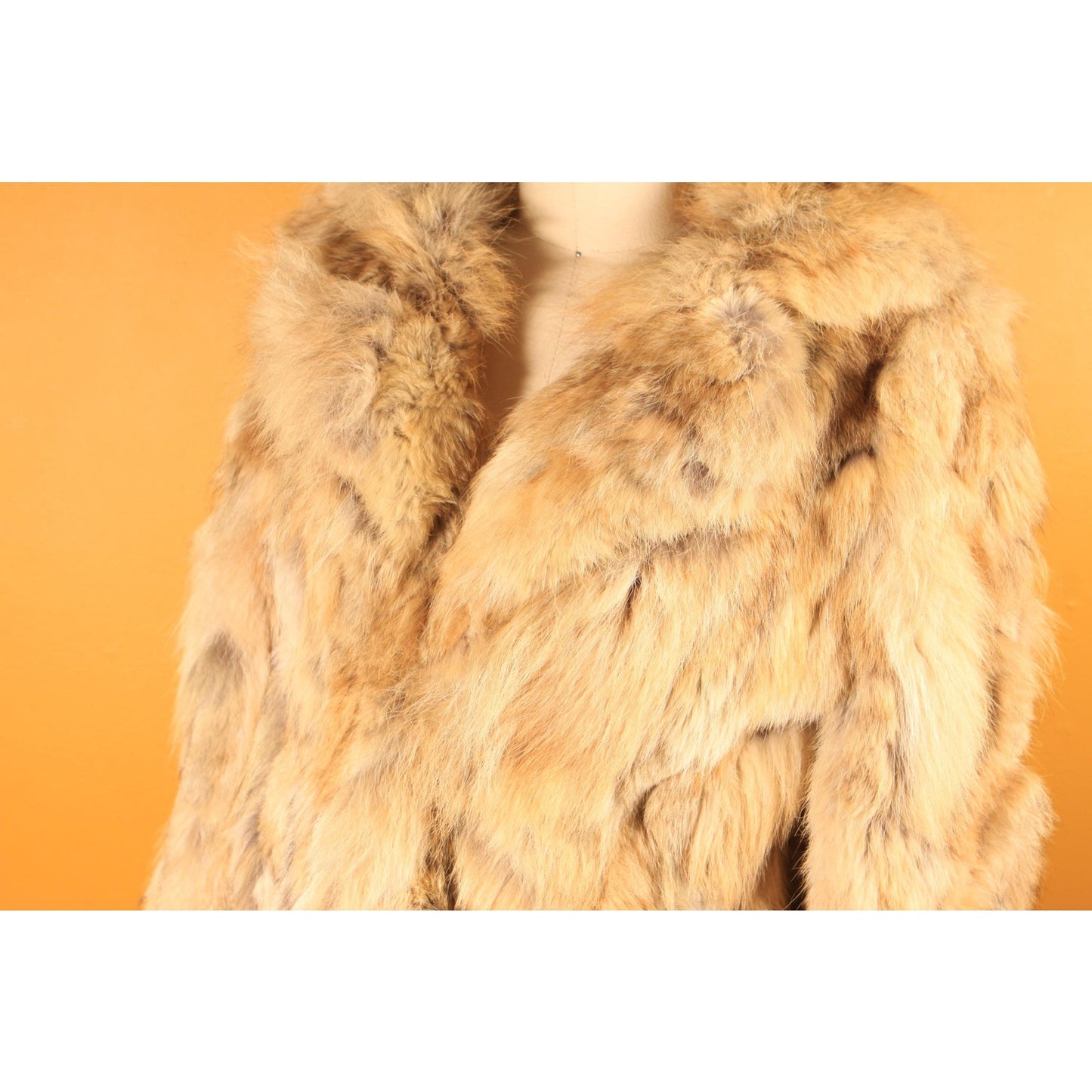 1970s Brown and Tan Patchwork Coyote Fur Coat by Furrocious -M