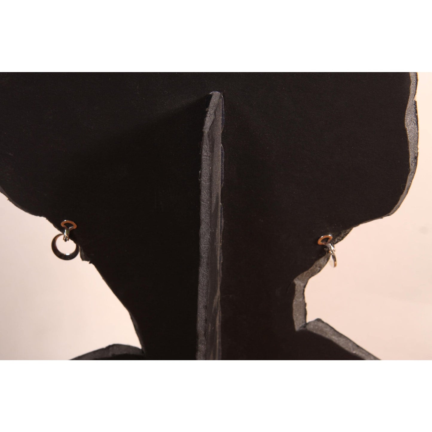 1950s Silver Tone Metal Hoop Clip On Earrings