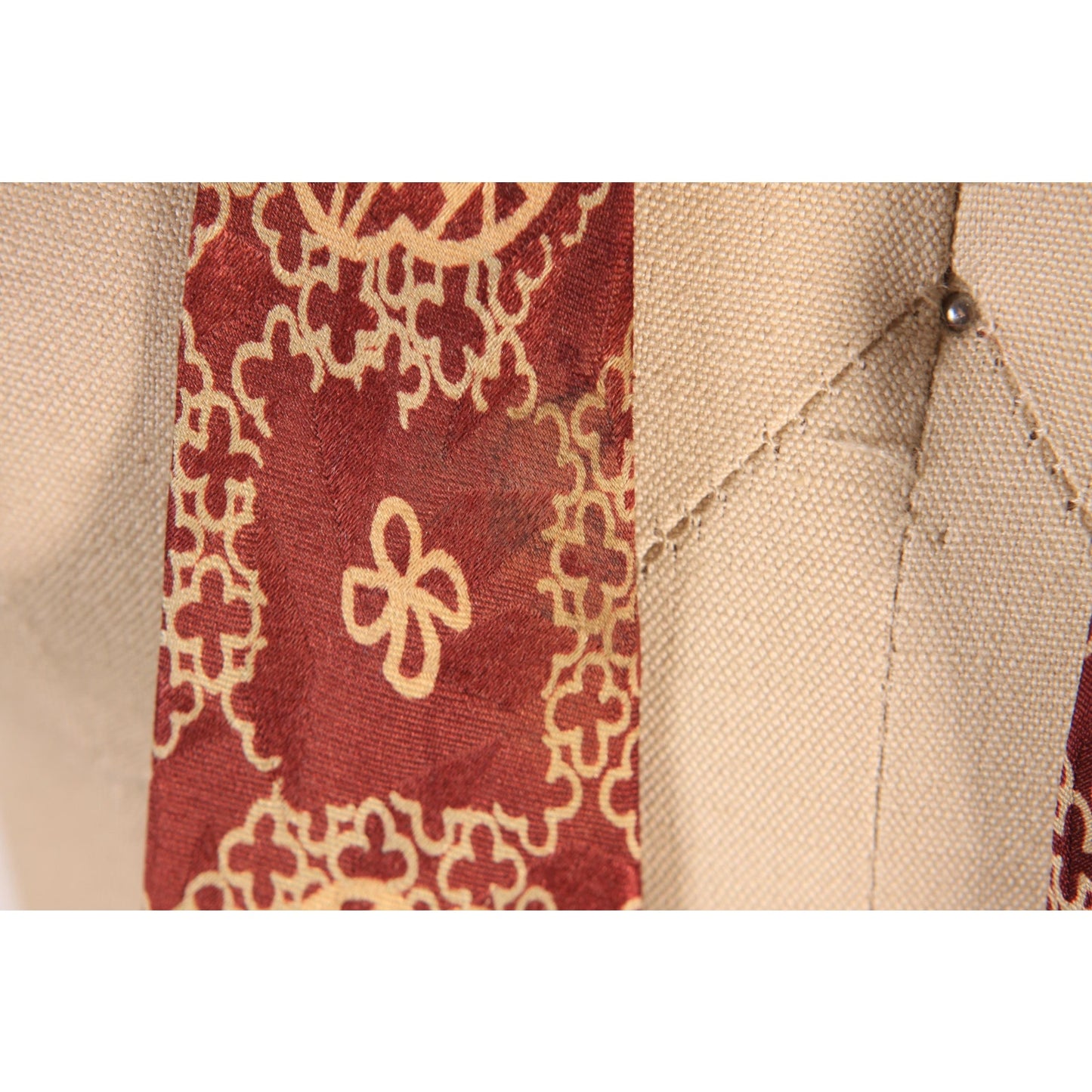 1950s Brown and Tan Geometric Abstract Necktie Tie by Gus S. May