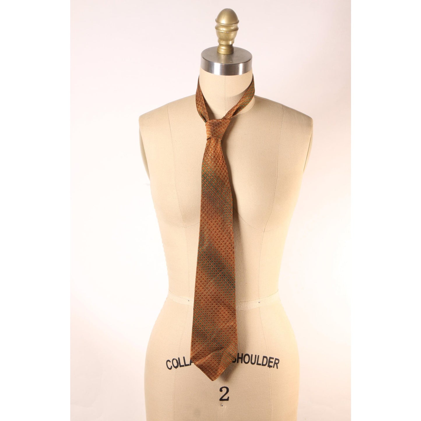 1970s Brown, Tan and Cream Ombre Fade Necktie Tie by Rhoda Woven in Italy