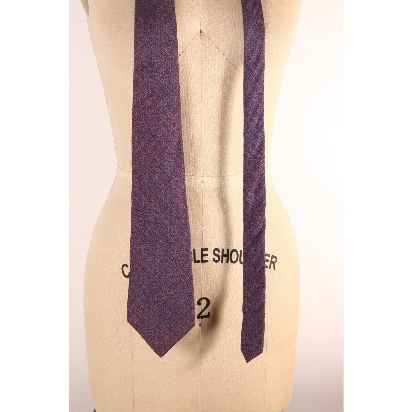 1980s Purple and Red Polka Dot Necktie Tie by Stefano Ricci