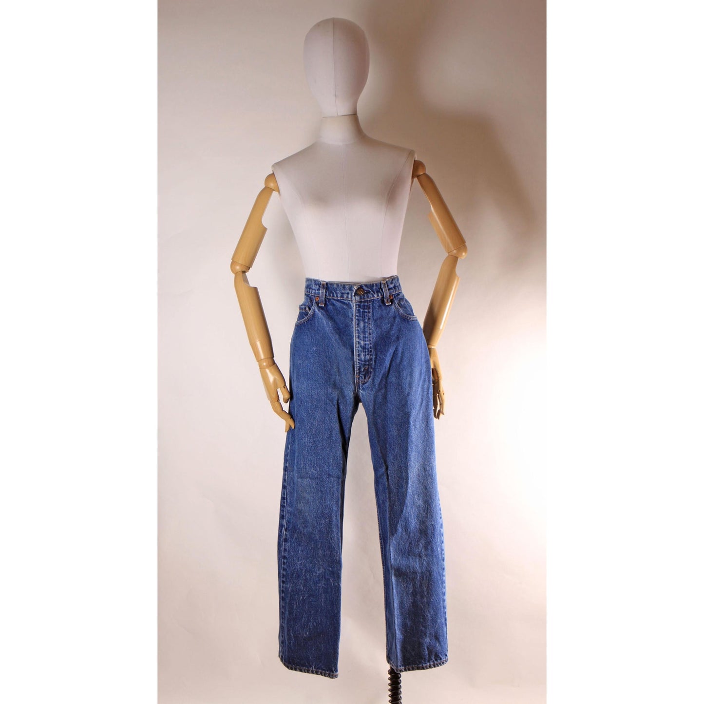 1980s Blue Denim 517 Mens Red Tab Jeans by Levi's - 36x29