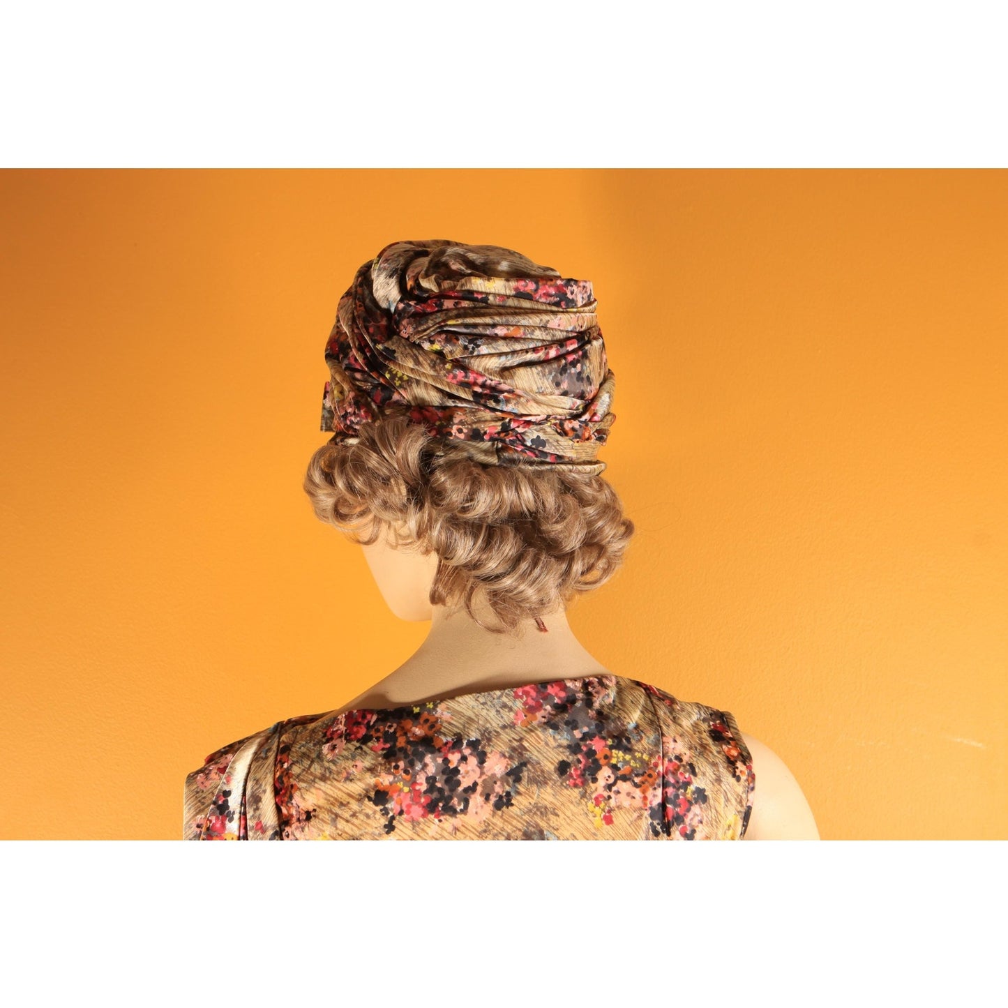 1950s Gray and Purple Floral Waterfall Sash Wiggle Dress with Matching Jacket and Hat Three Piece Outfit by Letizia Fuhr -S