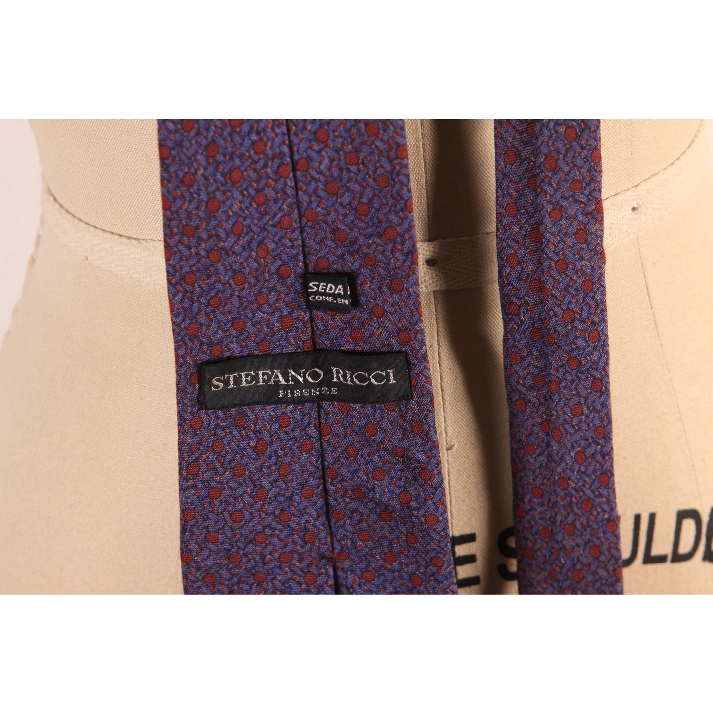 1980s Purple and Red Polka Dot Necktie Tie by Stefano Ricci