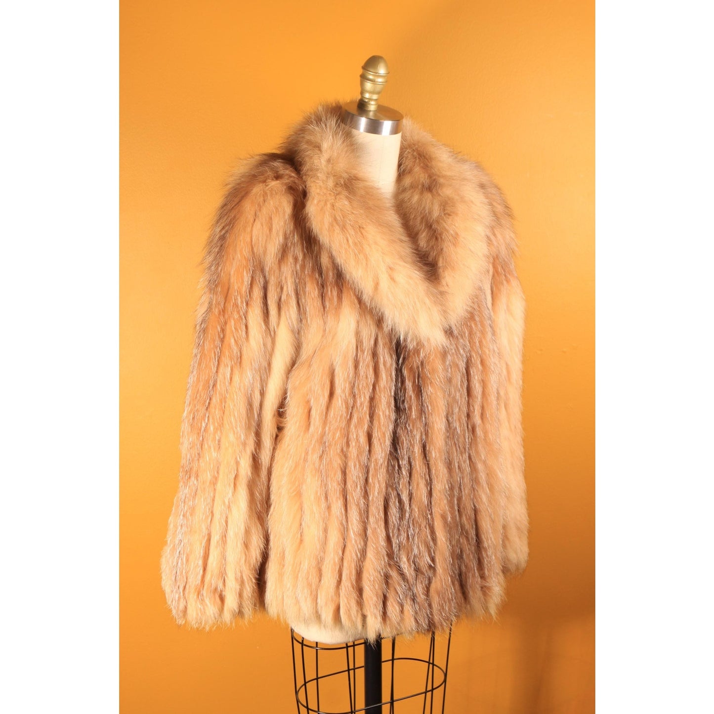 1970s Brown Fox Fur Long Sleeve Coat by Saga Fox Fur for PD Furs -L