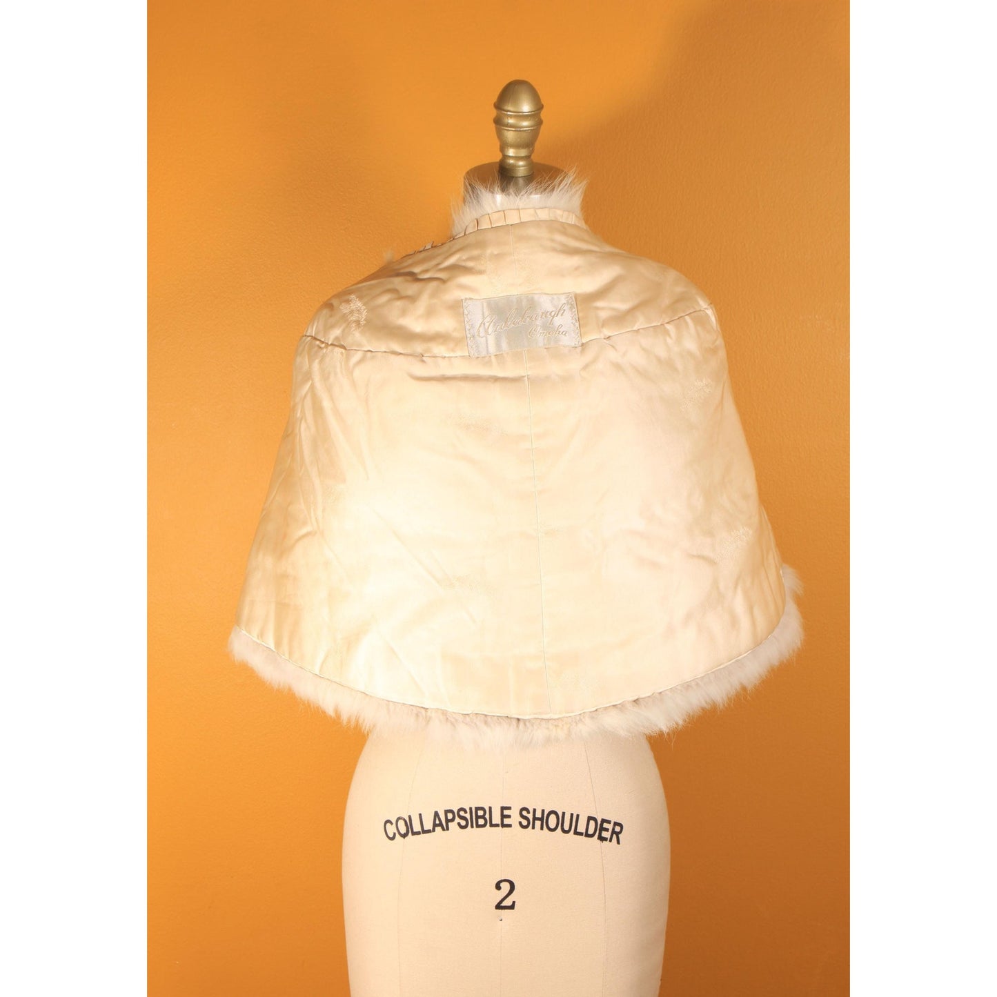 1950s White Cream Fox Fur Coat Wrap by Aulabaugh Omaha