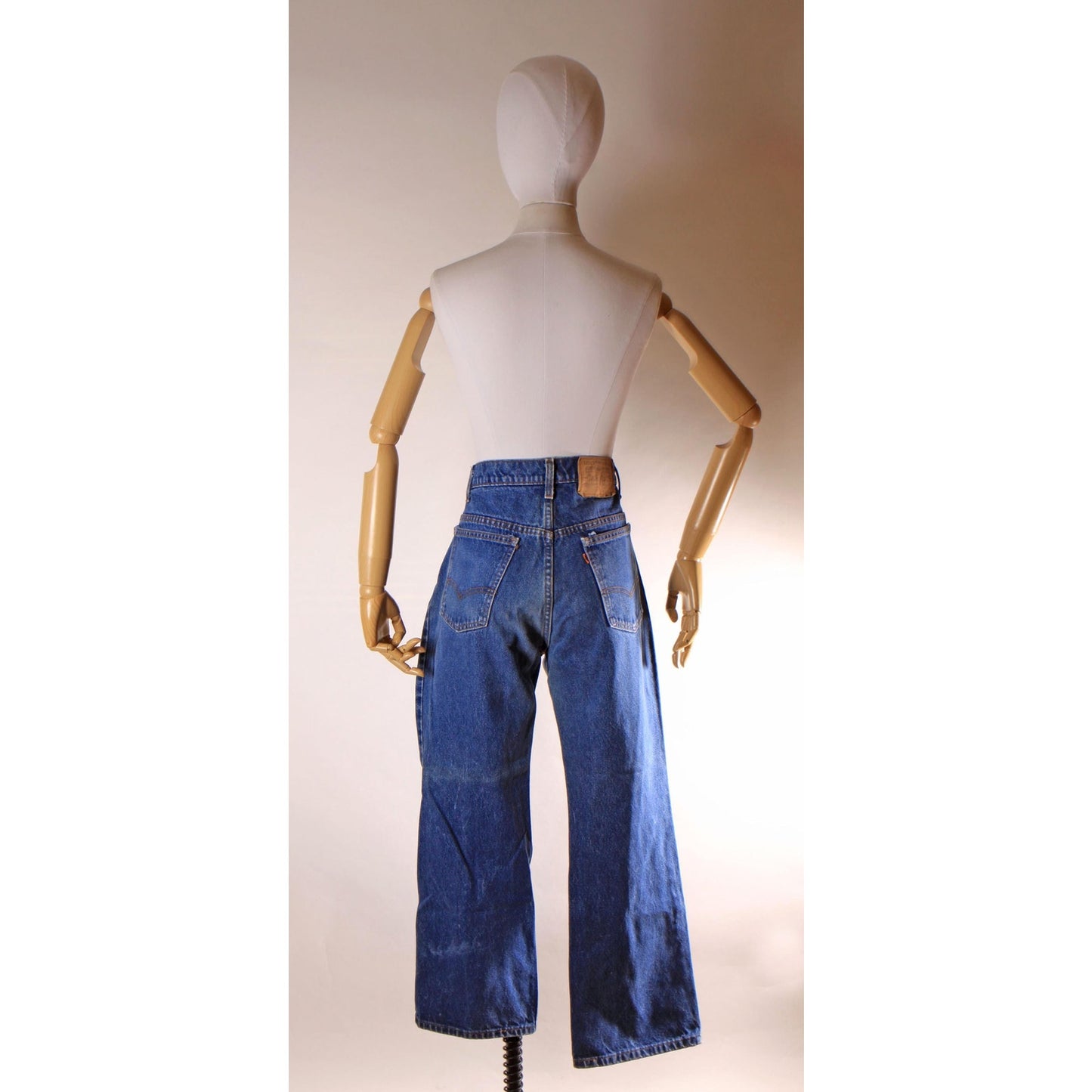 1970s 1980s Blue Denim 517 Mens Orange Tab Jeans by Levi's - 36x29
