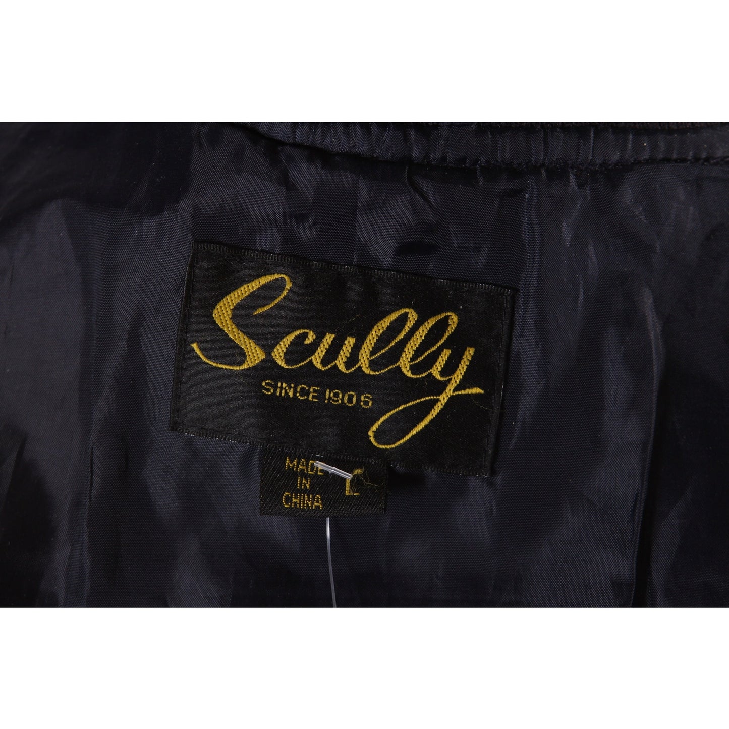 1980s Navy Blue and Gray Suede Leather Western Long Sleeve Zip Up Front Coat by Scully -L