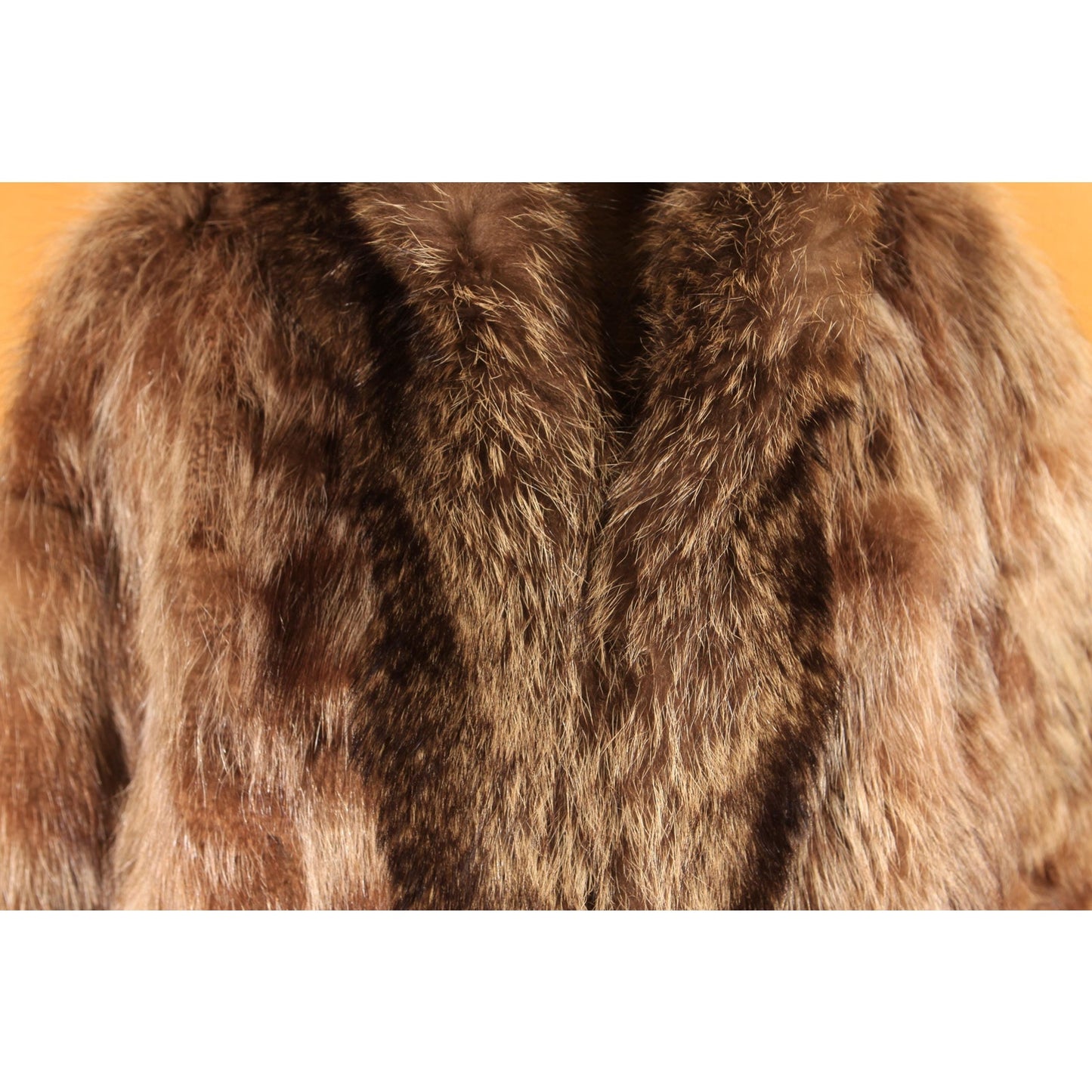 1950s Brown and Gray Long Sleeve Raccoon Fur Coat by Polar Crown Furs by McDaniel's -L