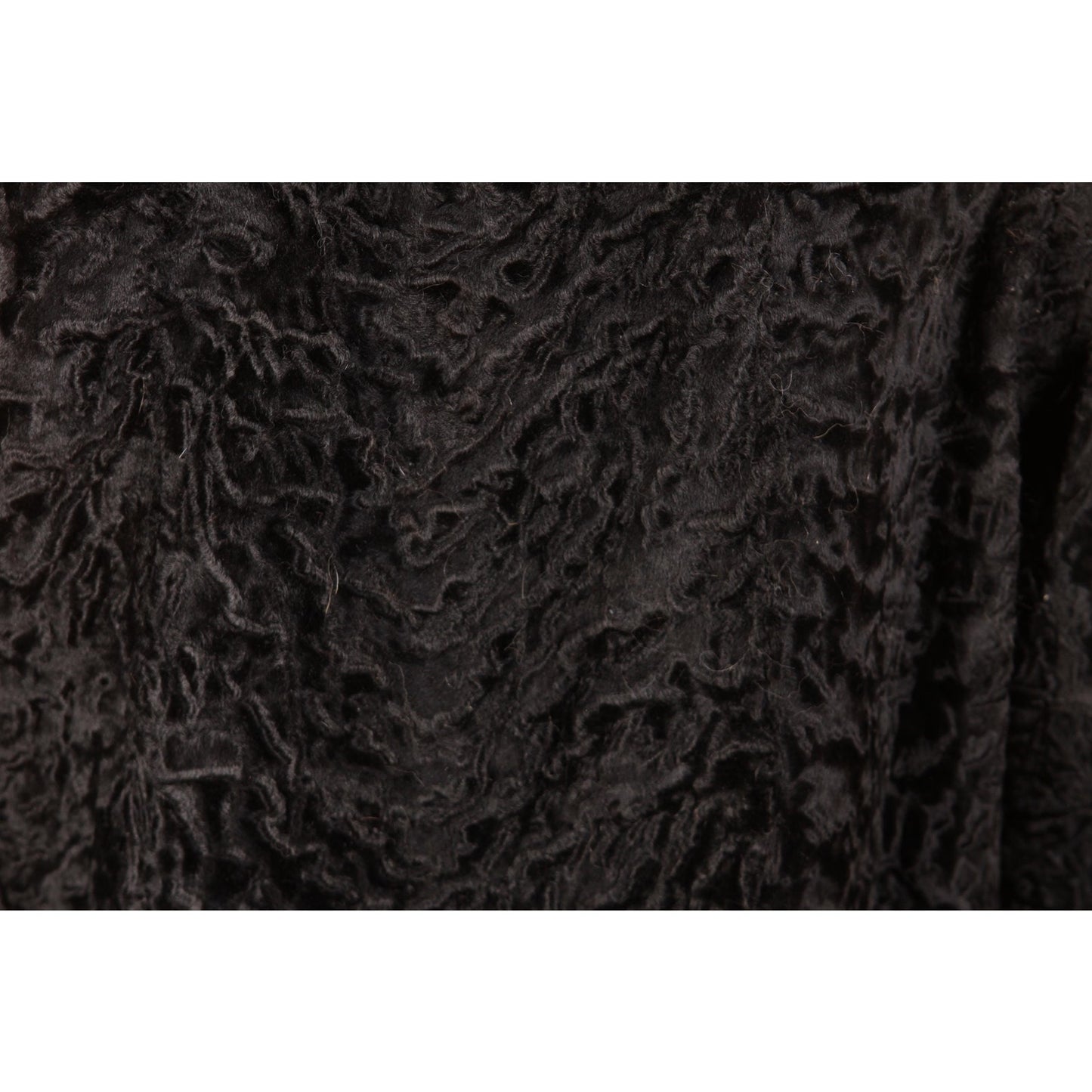 1950s Black Persian Lamb and Brown Mink Fur Trim Coat by Parker -M-L