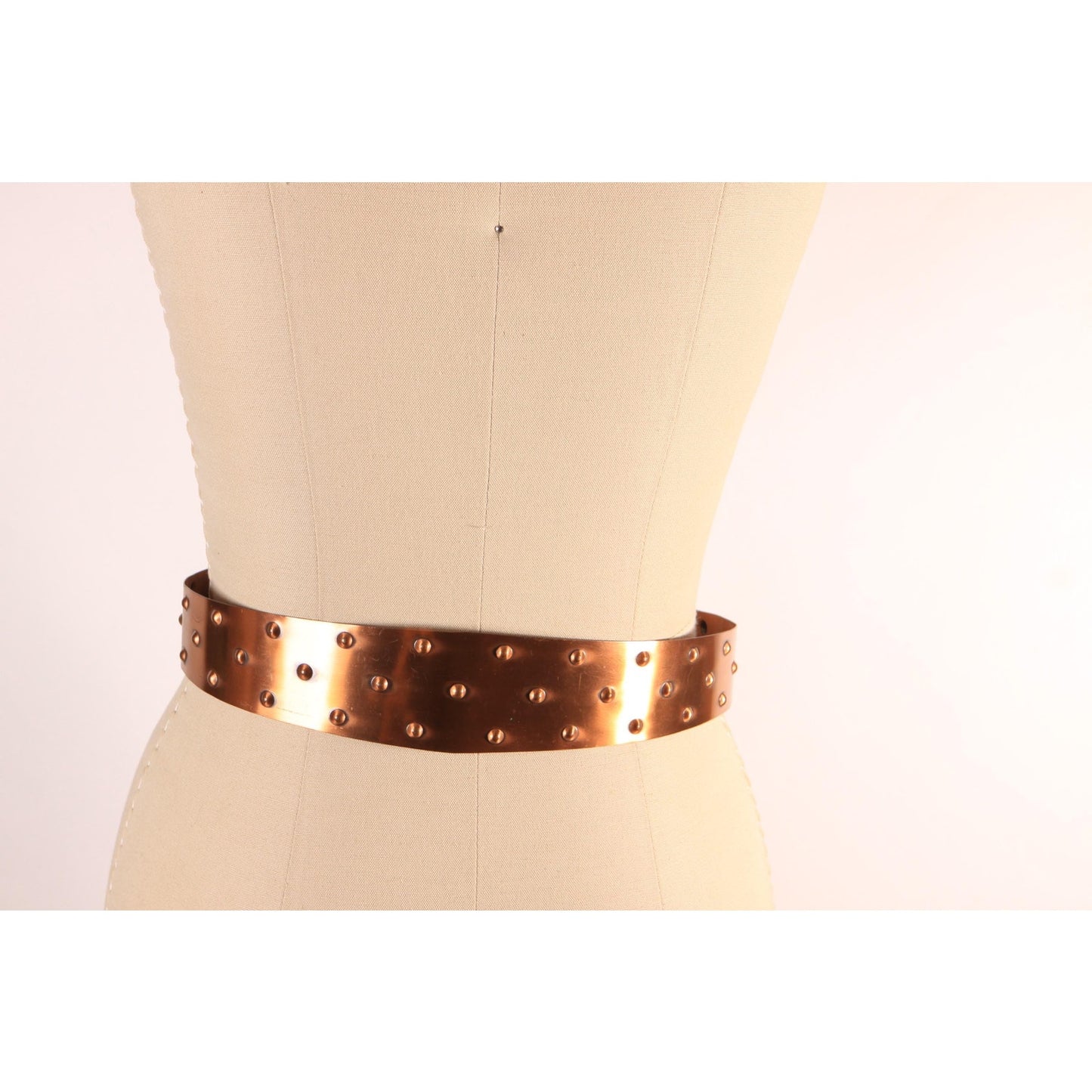 1950s Copper Chain Studded Metal Belt by Renoir -S