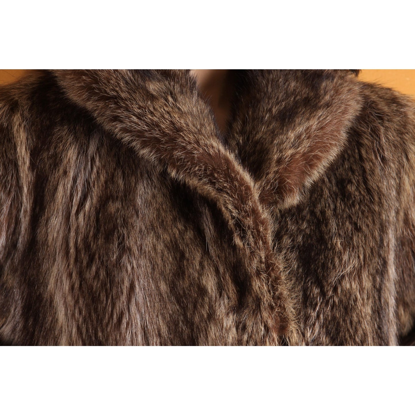1970s Gray and Black Long Sleeve Raccoon Fur Coat -XL