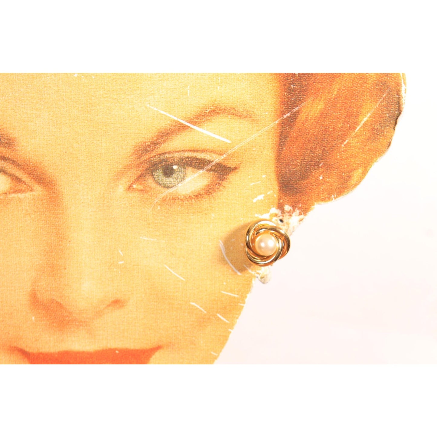1950s Gold Tone Metal and Faux Pearl Clip On and Screw Back Earrings