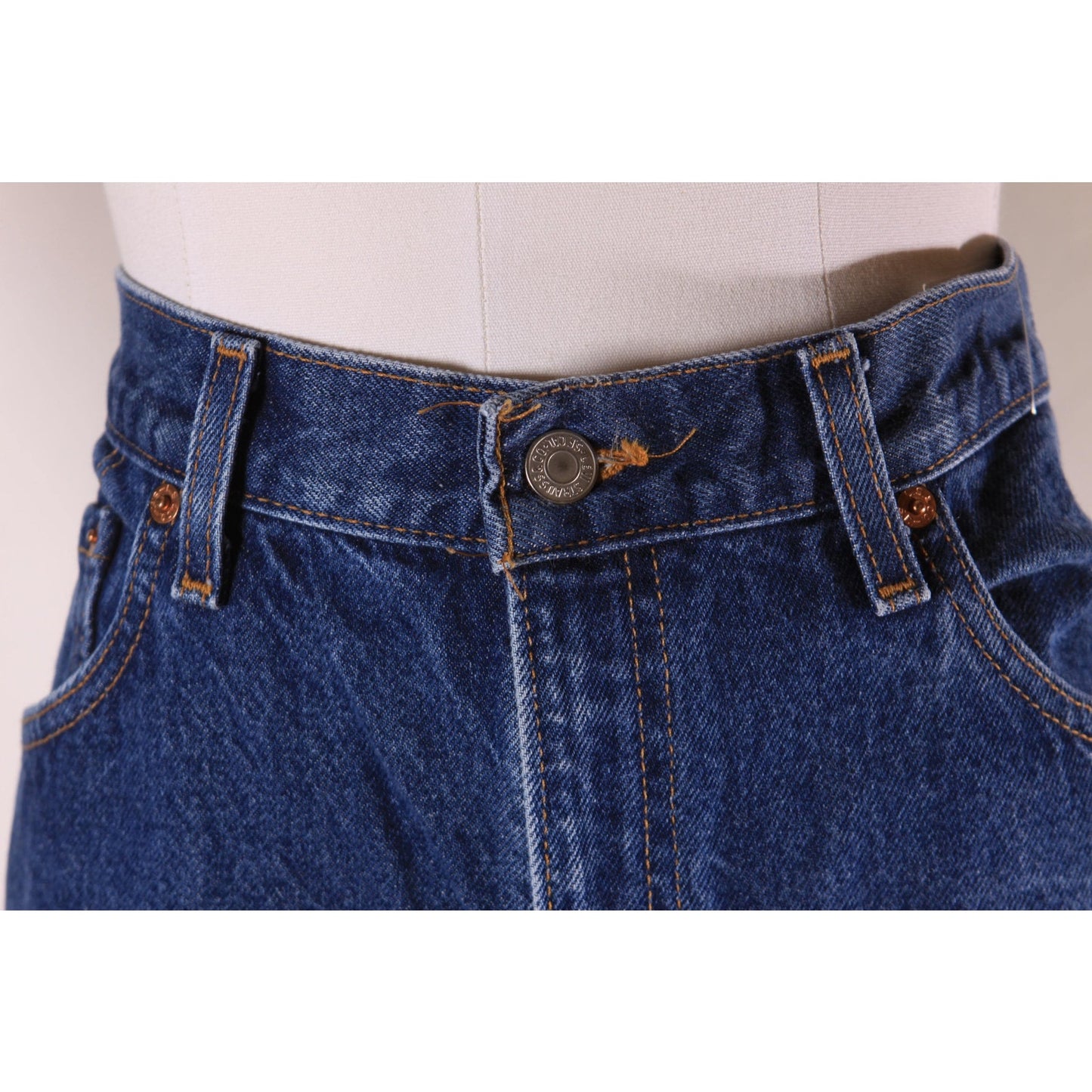 2000s Y2K Blue Denim Blank Red Tab 517 Boot Cut Mens Jeans by Levi's- 38x32
