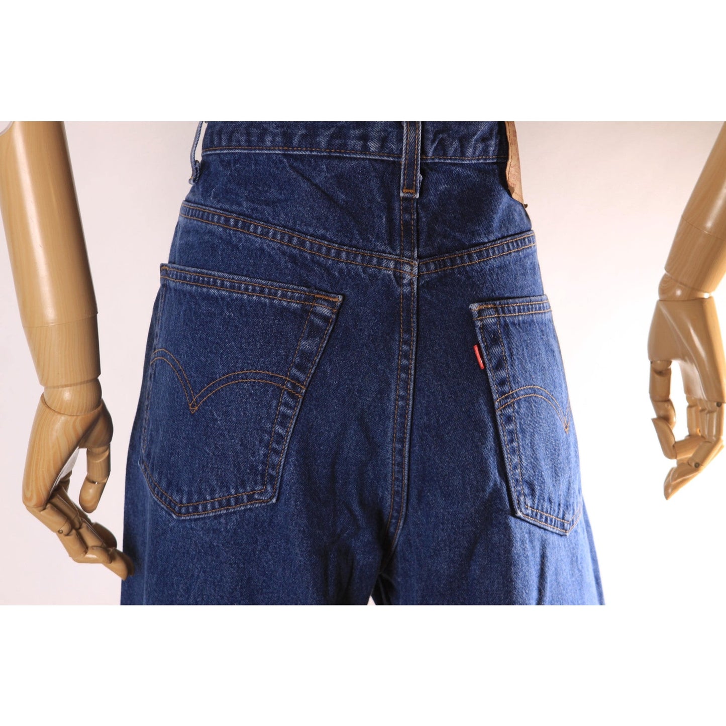 2000s Y2K Blue Denim Blank Red Tab 517 Boot Cut Mens Jeans by Levi's- 38x32