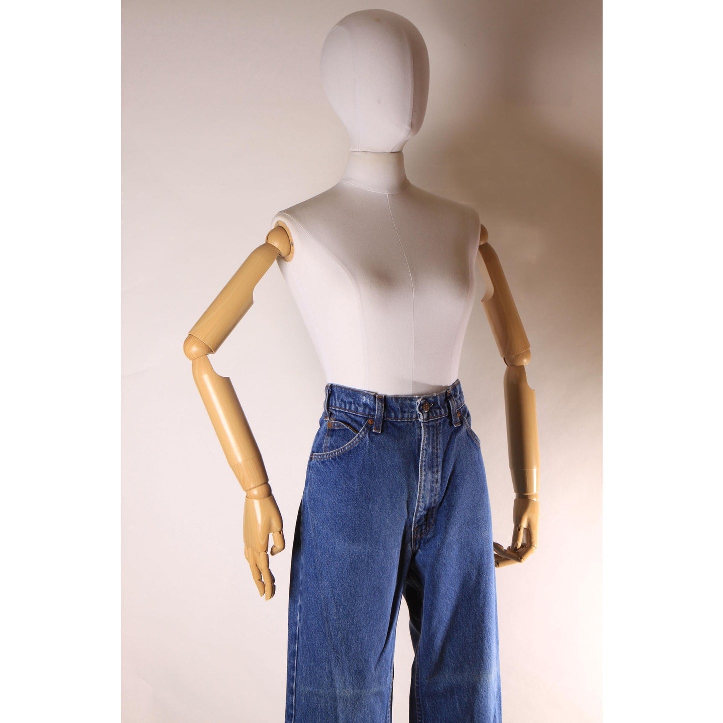 1970s 1980s Blue Denim 517 Mens Orange Tab Jeans by Levi's - 36x29