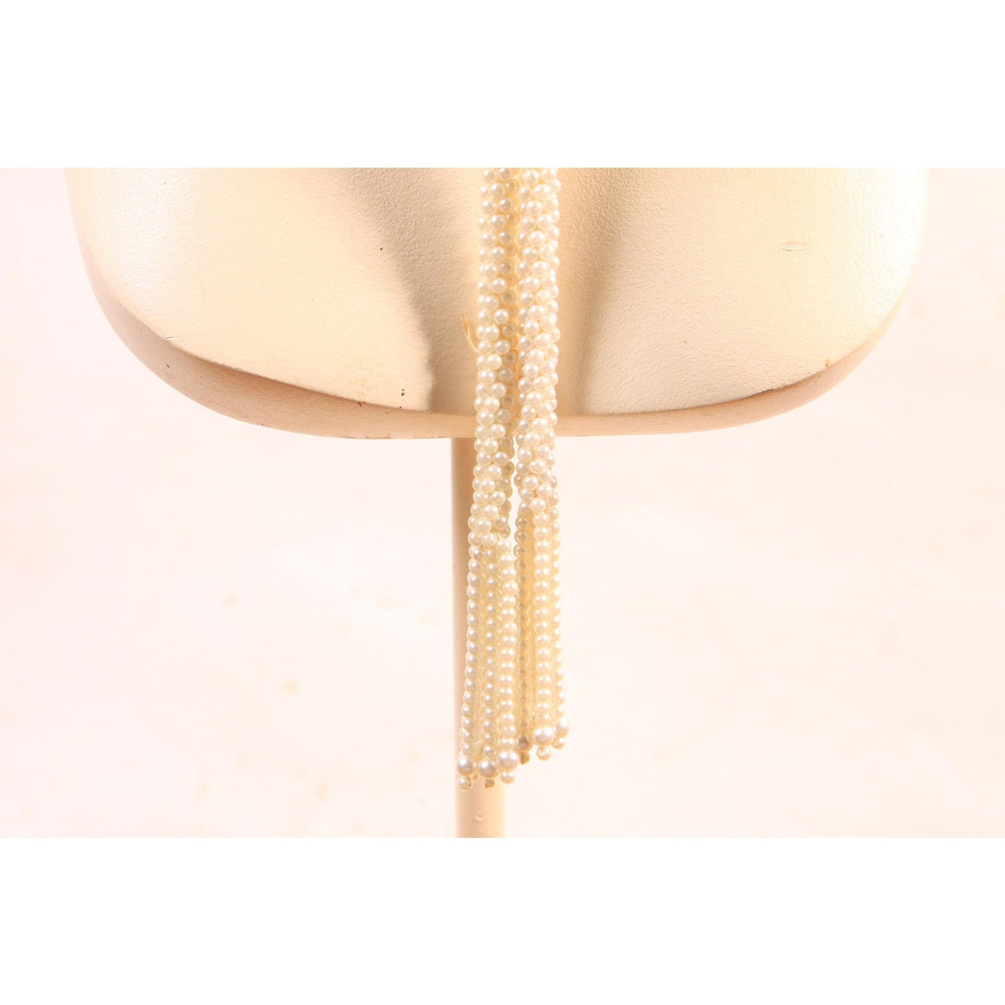 1980s Does 1920s Faux Pearl Beaded Flapper Style Necklace