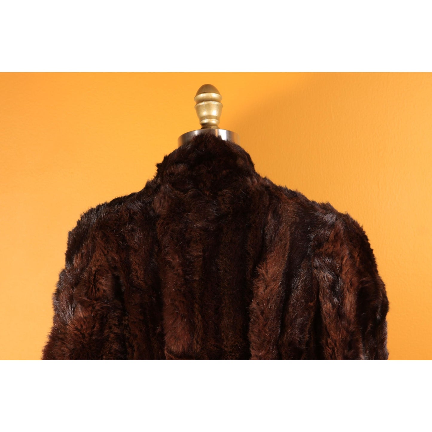 1940s Dark Brown Dyed Russian Squirrel Fur Cape -M-L