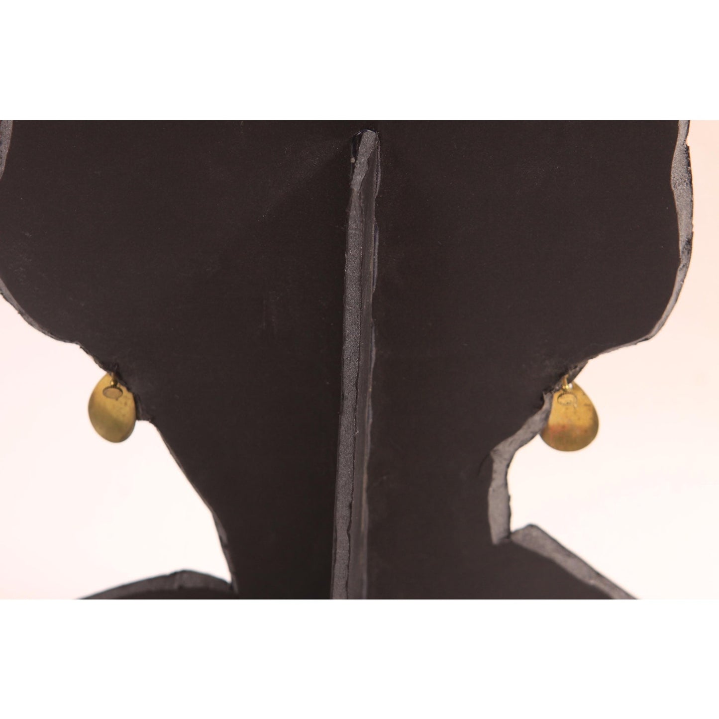 1950s Brass Tone Metal Tear Drop Screw Back Earrings