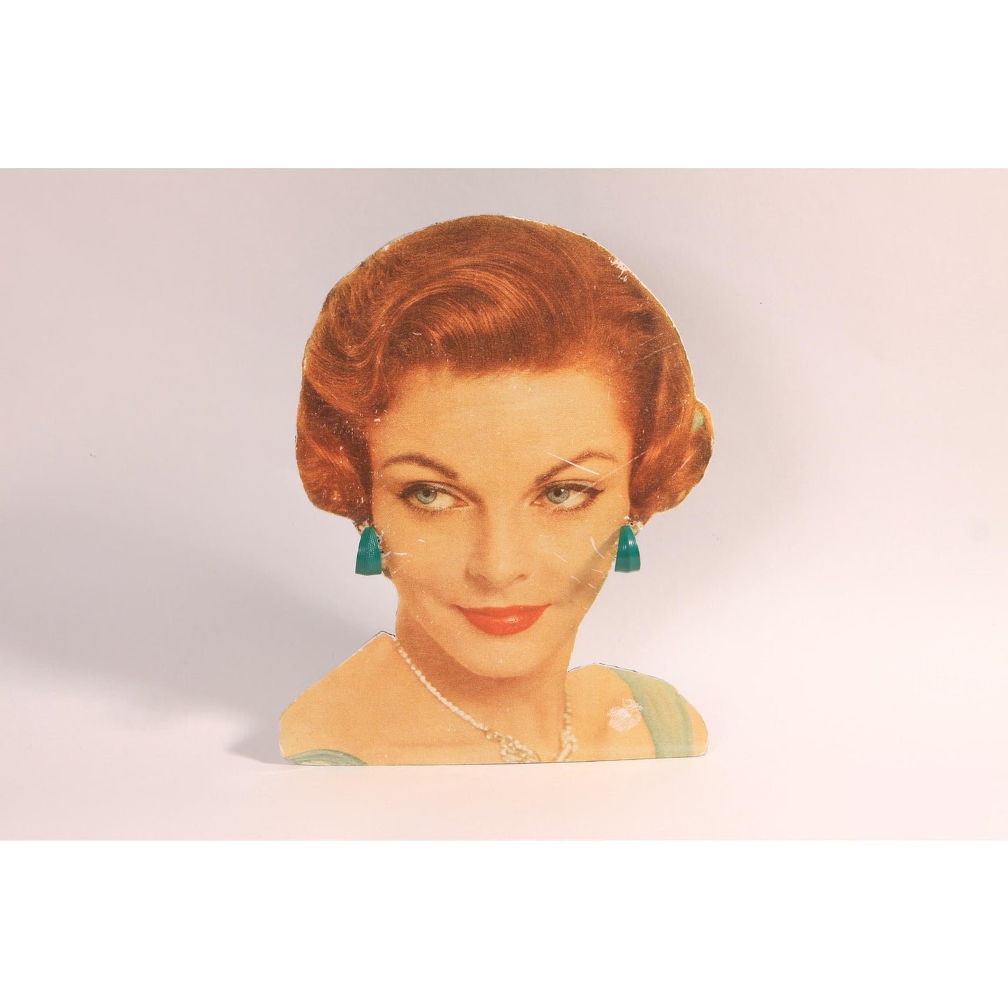 1970s Teal Blue Green Painted Metal Hoop Clip On Earrings