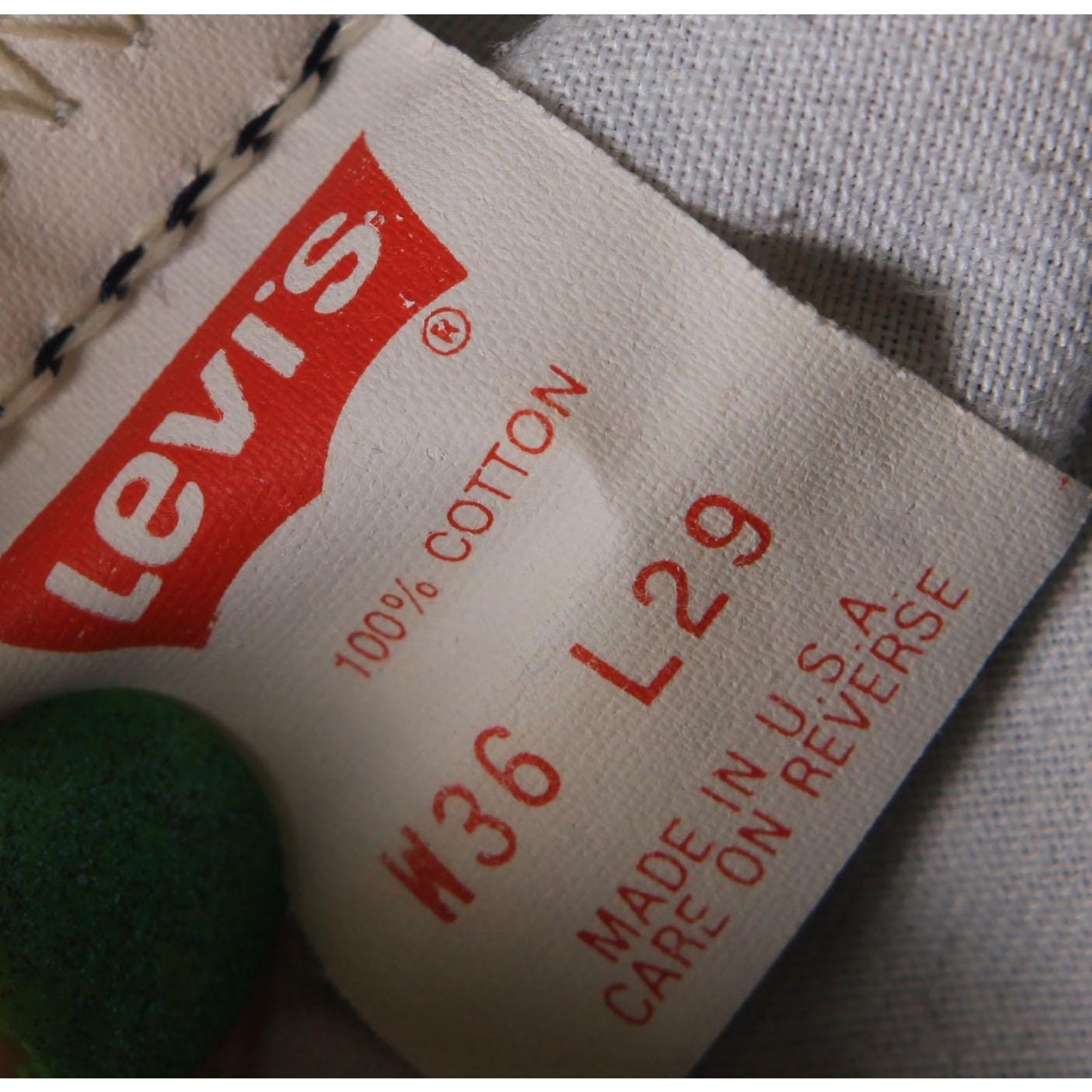 1980s Blue Denim 517 Mens Orange Tab Jeans by Levi's - 36x29